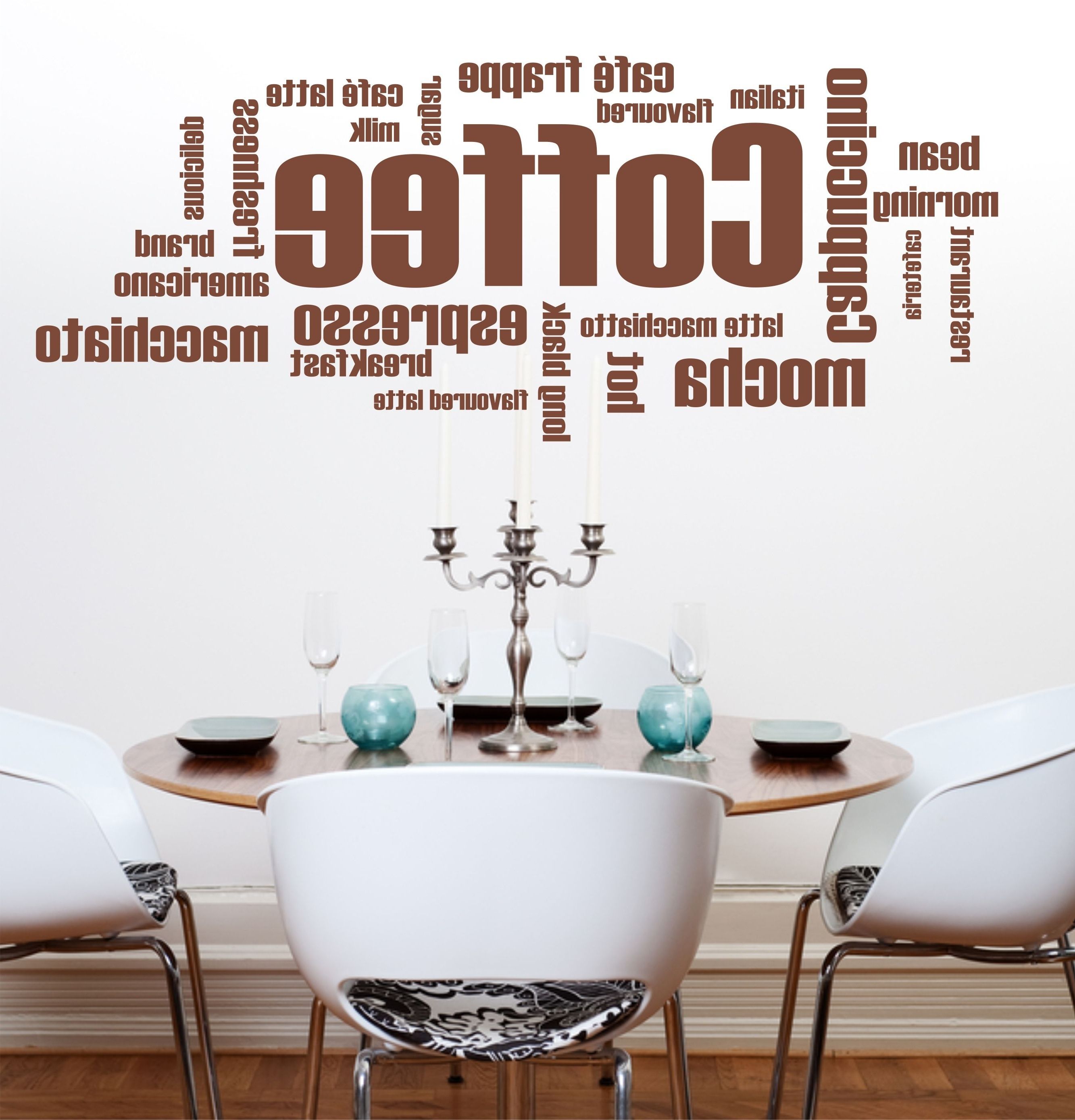 09 Coffee Words Wall Art Sticker (View 8 of 15)