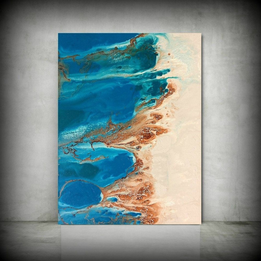 2017 Beach Painting 30 X 40 Abstract Painting Acrylic Painting Abstract Pertaining To Abstract Beach Wall Art (View 1 of 15)