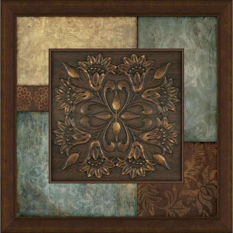2017 Blue And Brown Wall Art Intended For Shop 27 In W X 27 In H Framed Abstract Print At Lowes (View 9 of 15)