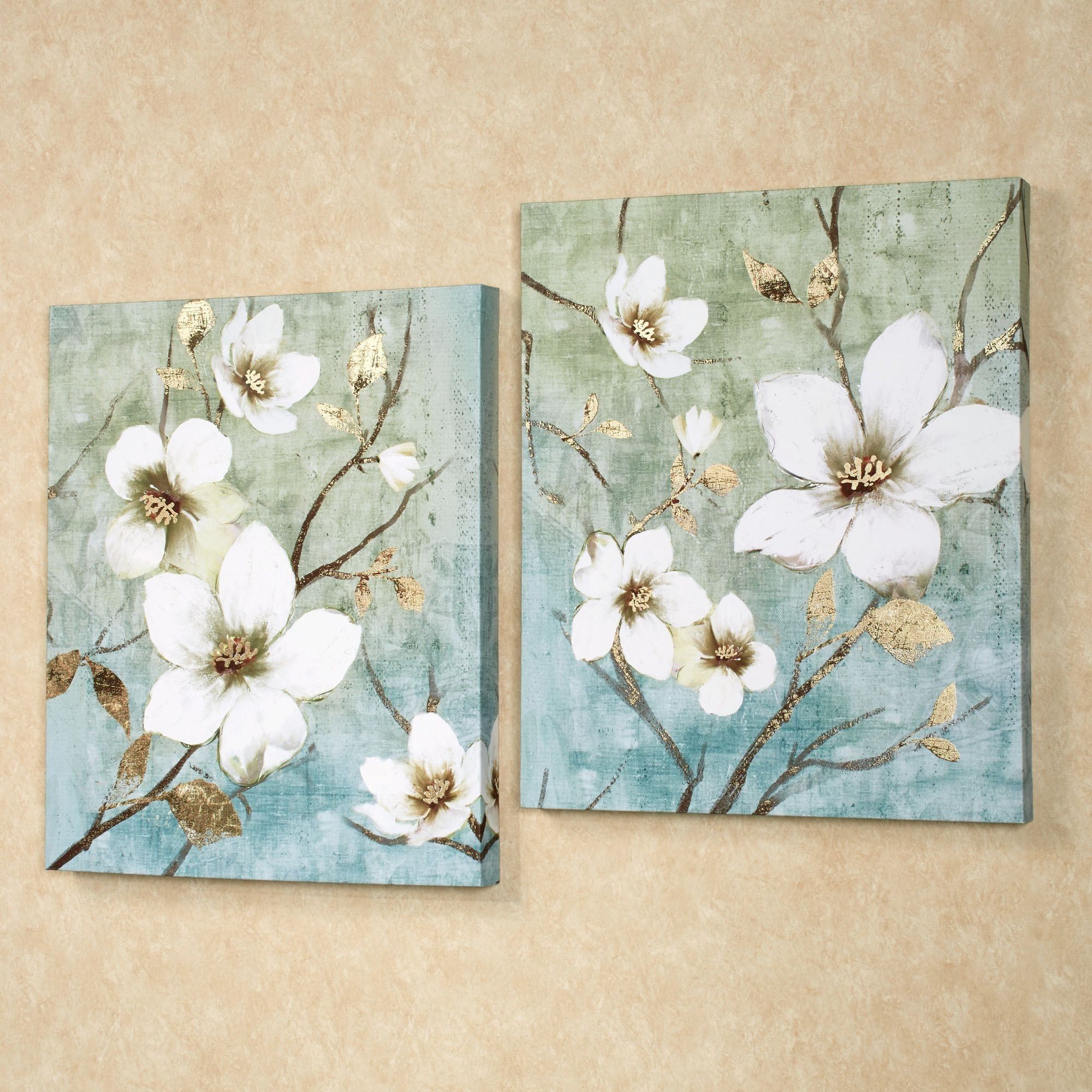 2017 Floral Wall Art Canvas Regarding In Bloom Floral Canvas Wall Art Set (View 1 of 15)