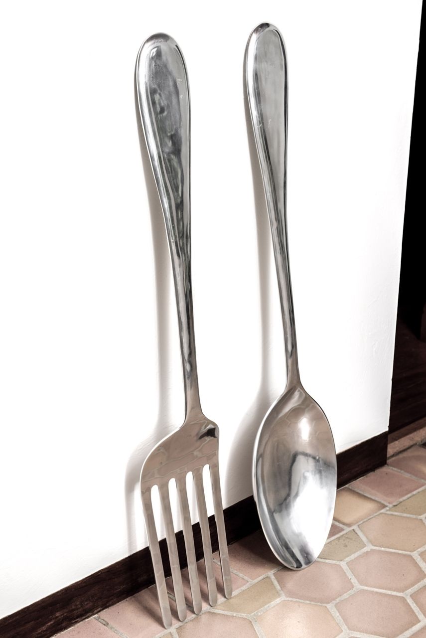 2017 Large Spoon And Fork Wall Art With Regard To Large Fork And Spoon Wall Hanging (View 1 of 15)