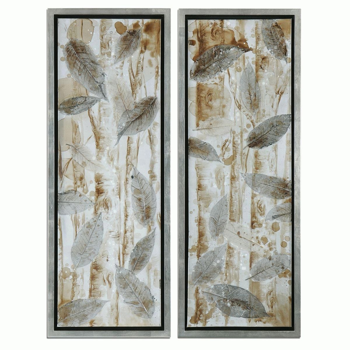 2017 Pressed Leaves Framed Wall Art – Set Of 2 For Cheap Wall Art Sets (View 11 of 15)
