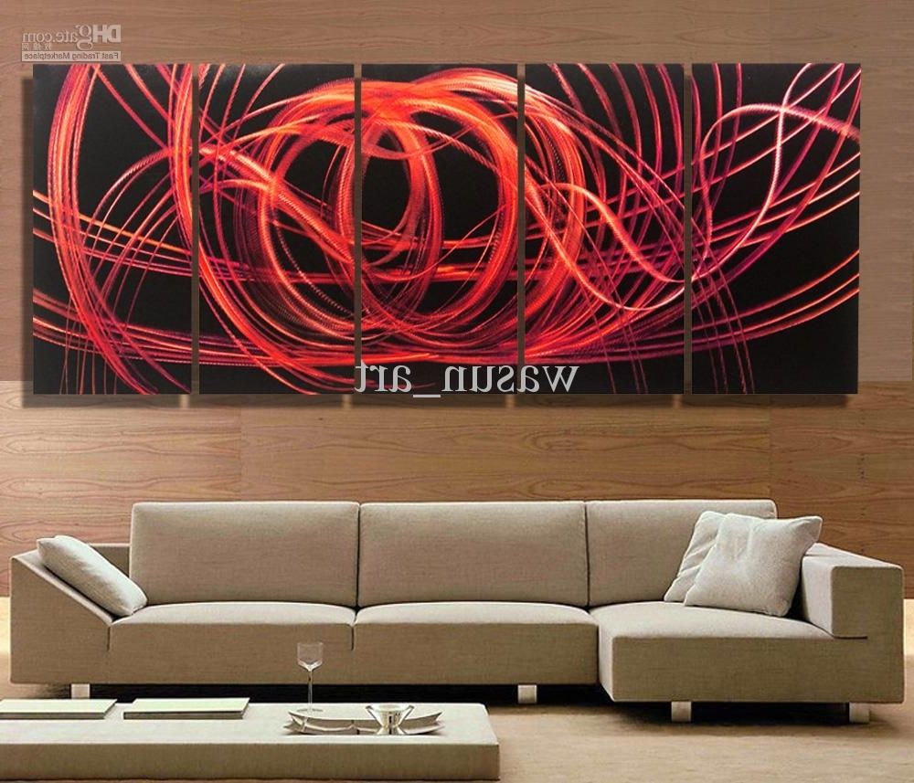 2018 Modern Contemporary Abstract Painting,metal Wall Art Regarding Most Current Modern Abstract Wall Art Painting (View 9 of 15)