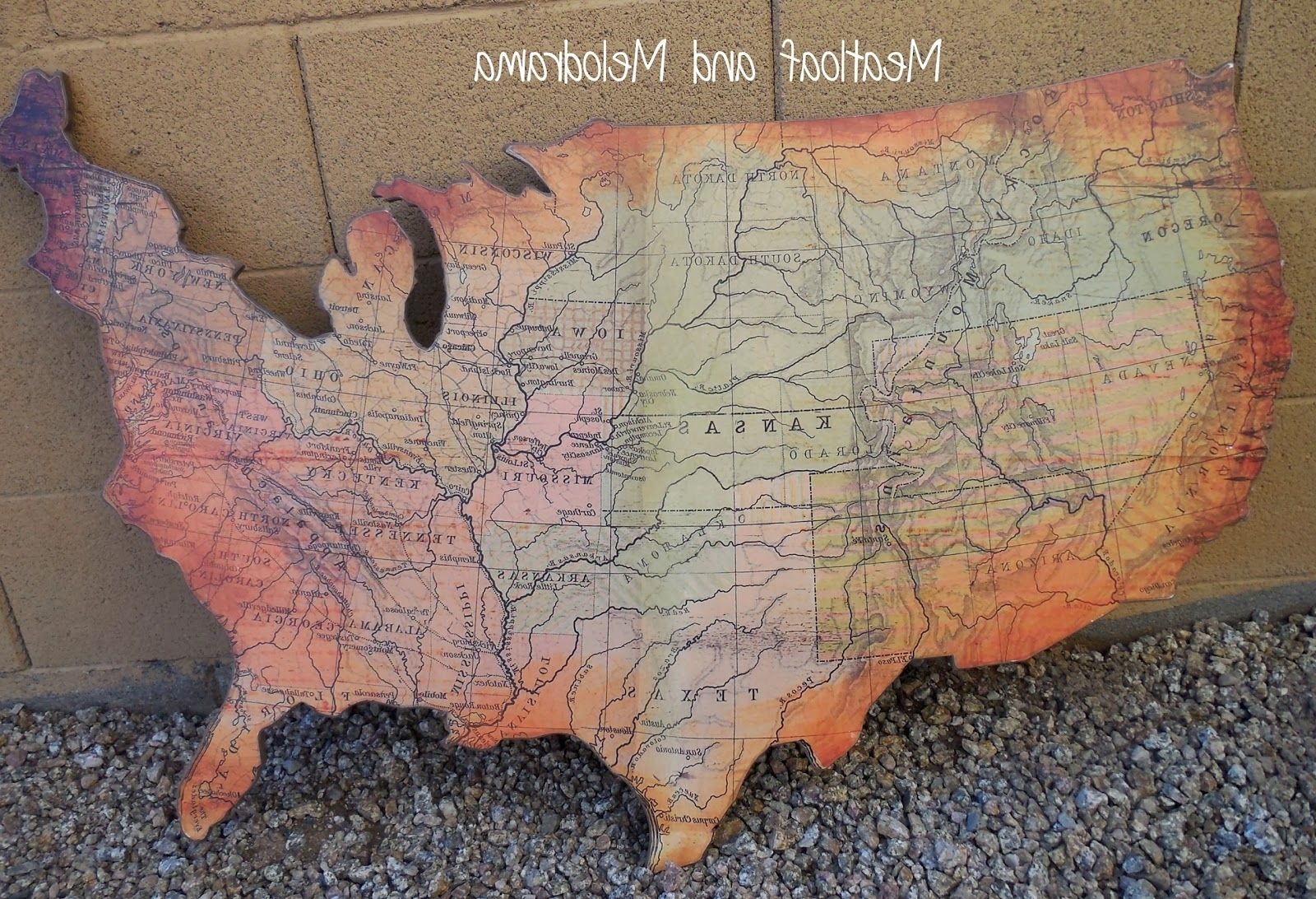 2018 United States Map Wall Art Within Rustic Wooden Wall Art – Meatloaf And Melodrama (View 14 of 15)