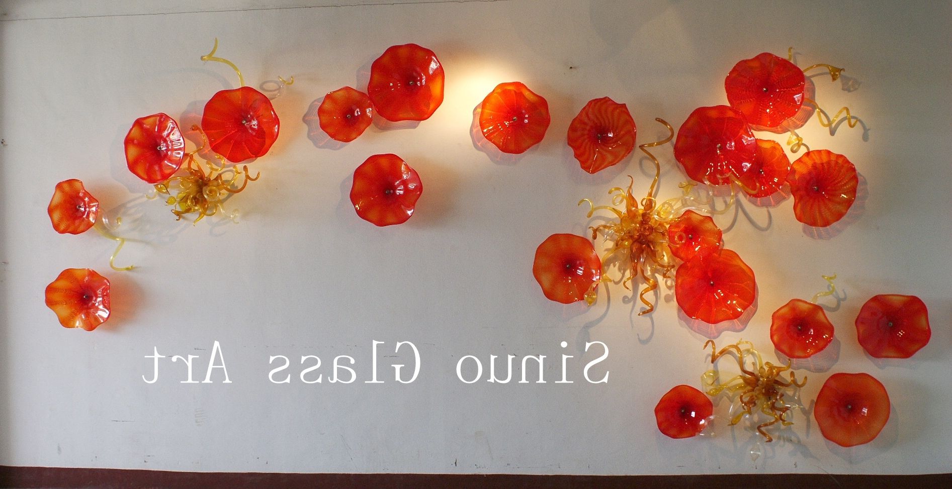 3d Glass Wall Art Inside Trendy Interior Design Decorative Glass Wall Art Murano Flowers – Dma (View 5 of 15)