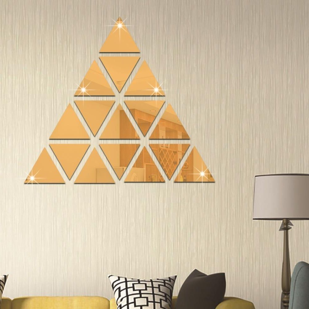 3d Triangle Wall Art Throughout Most Recently Released Environmental Stereoscopic 3d Triangular Pyramid Mirror Acrylic (View 14 of 15)