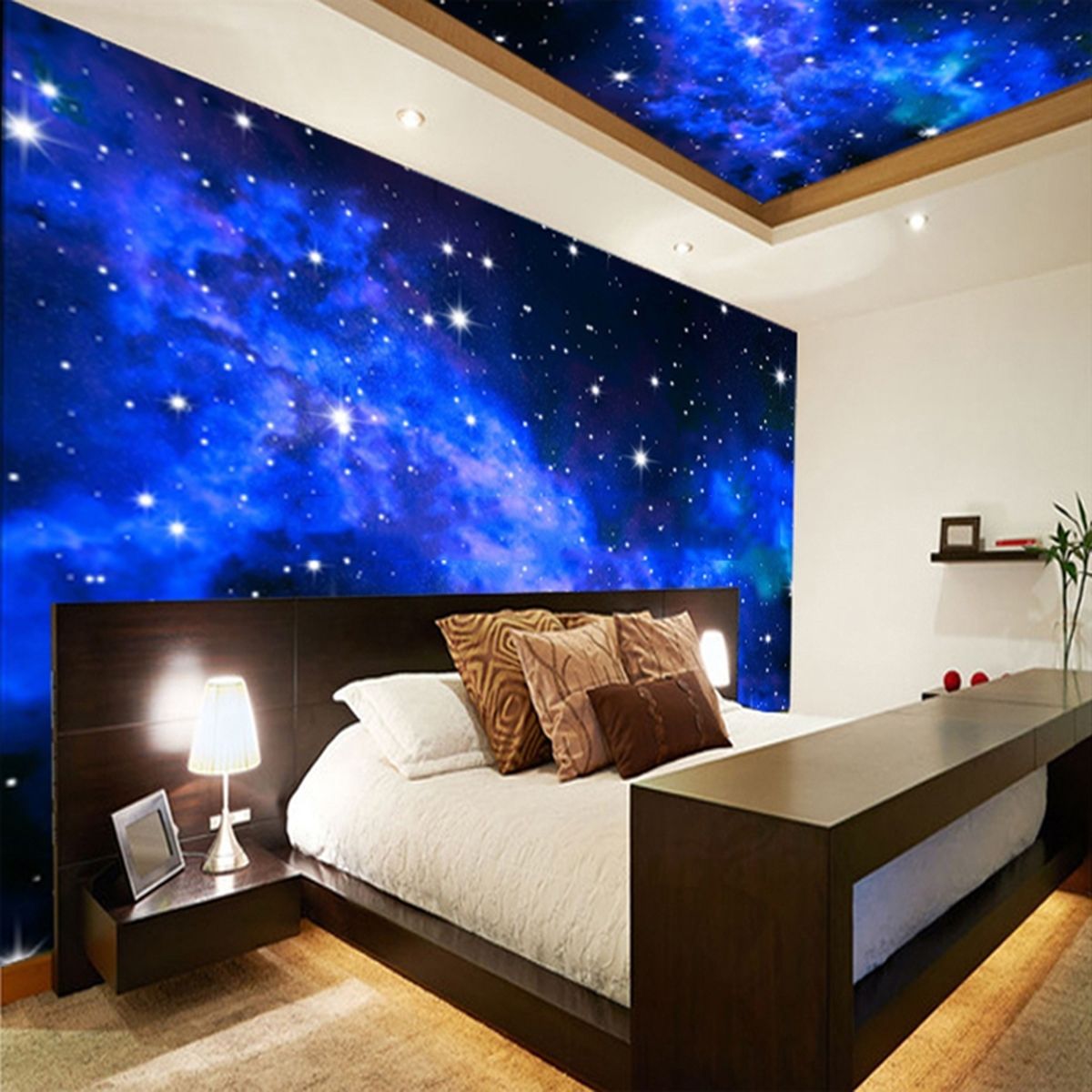 3d Wallpaper Mural Night Clouds Star Sky Wall Paper Background For Most Recent 3d Clouds Out Of Paper Wall Art (View 15 of 15)