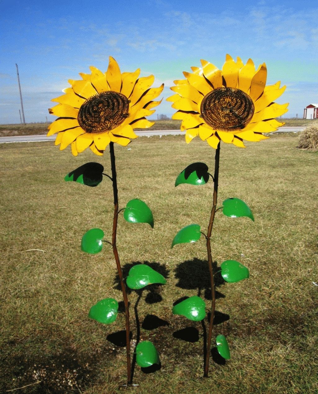 67" Recycled Metal Giant Sunflower Stake – Yard Decor With Regard To Most Recently Released Metal Sunflower Yard Art (View 1 of 15)