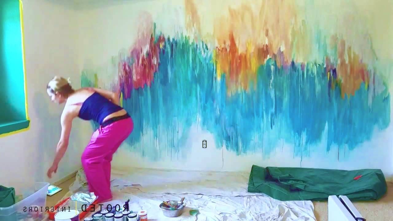 Abstract Art Wall Murals Throughout Recent Rooted Interiors Abstract Bedroom Wall Mural – Youtube (View 12 of 15)