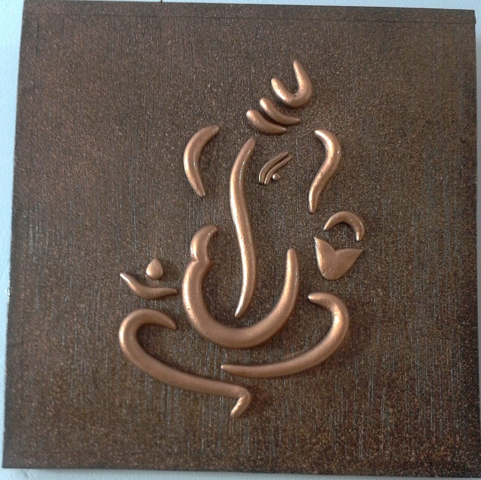Abstract Ganesha Wall Art Intended For Most Recently Released World O Ceramica – Copper Ganesha Wall Hanging Home Decor World O (View 2 of 15)