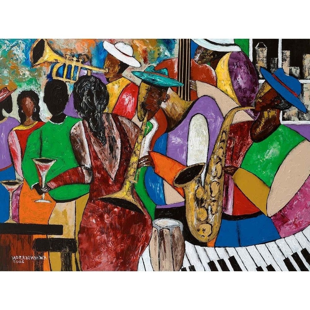 Abstract Jazz Band Wall Art Intended For 2018 Jazz Band"kelvin Henderson, Canvas Giclee Wall Art – Free (View 10 of 15)