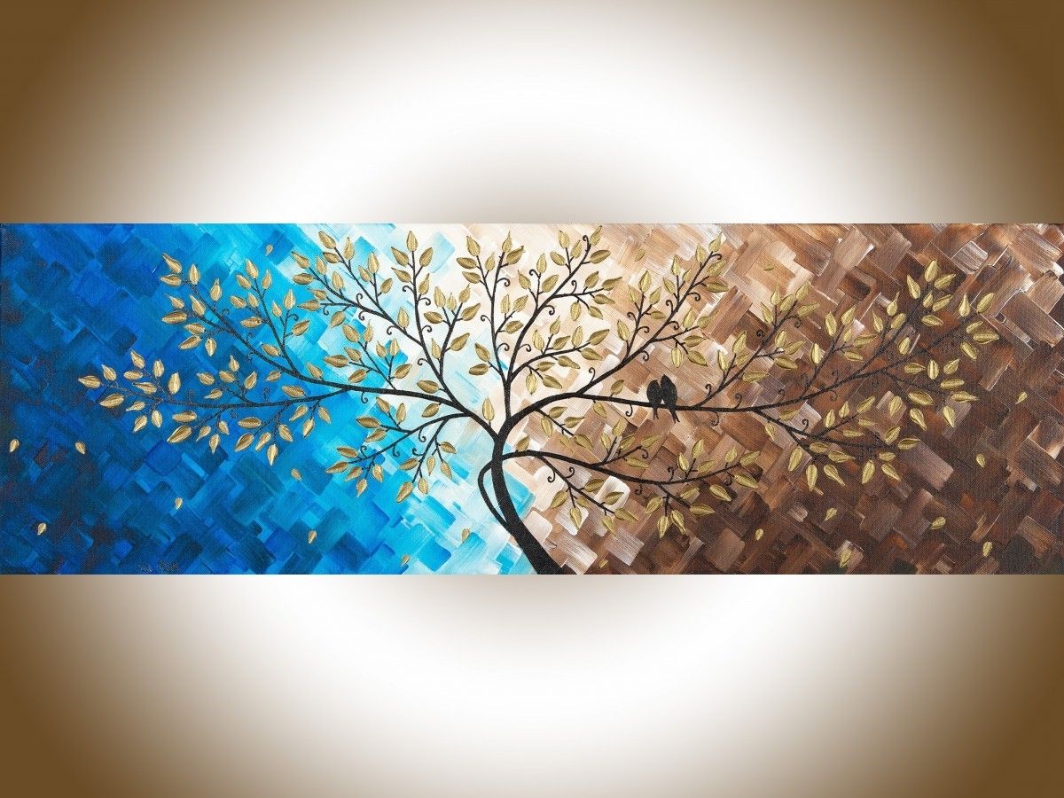 Abstract Office Wall Art Intended For Newest Beautiful Loveqiqigallery 36" X 12" Original Modern Abstract (View 1 of 15)