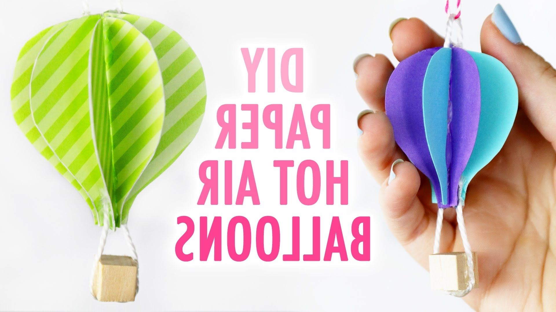 Air Balloon 3d Wall Art For Trendy Diy Cute Paper Hot Air Balloons – Hgtv Handmade – Youtube (View 11 of 15)