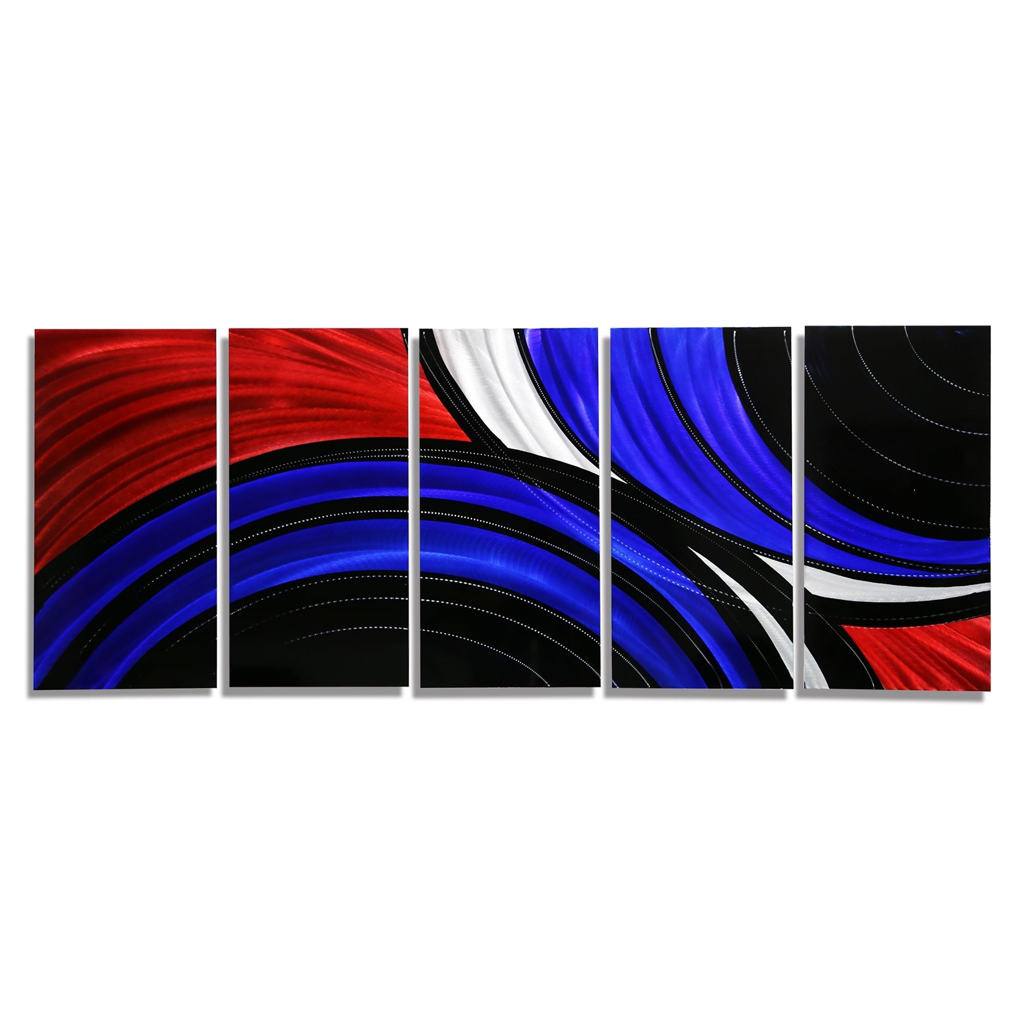 Allegiant – Extra Large Abstract Red, Blue & Black Modern Metal For Popular Large Abstract Metal Wall Art (View 14 of 15)