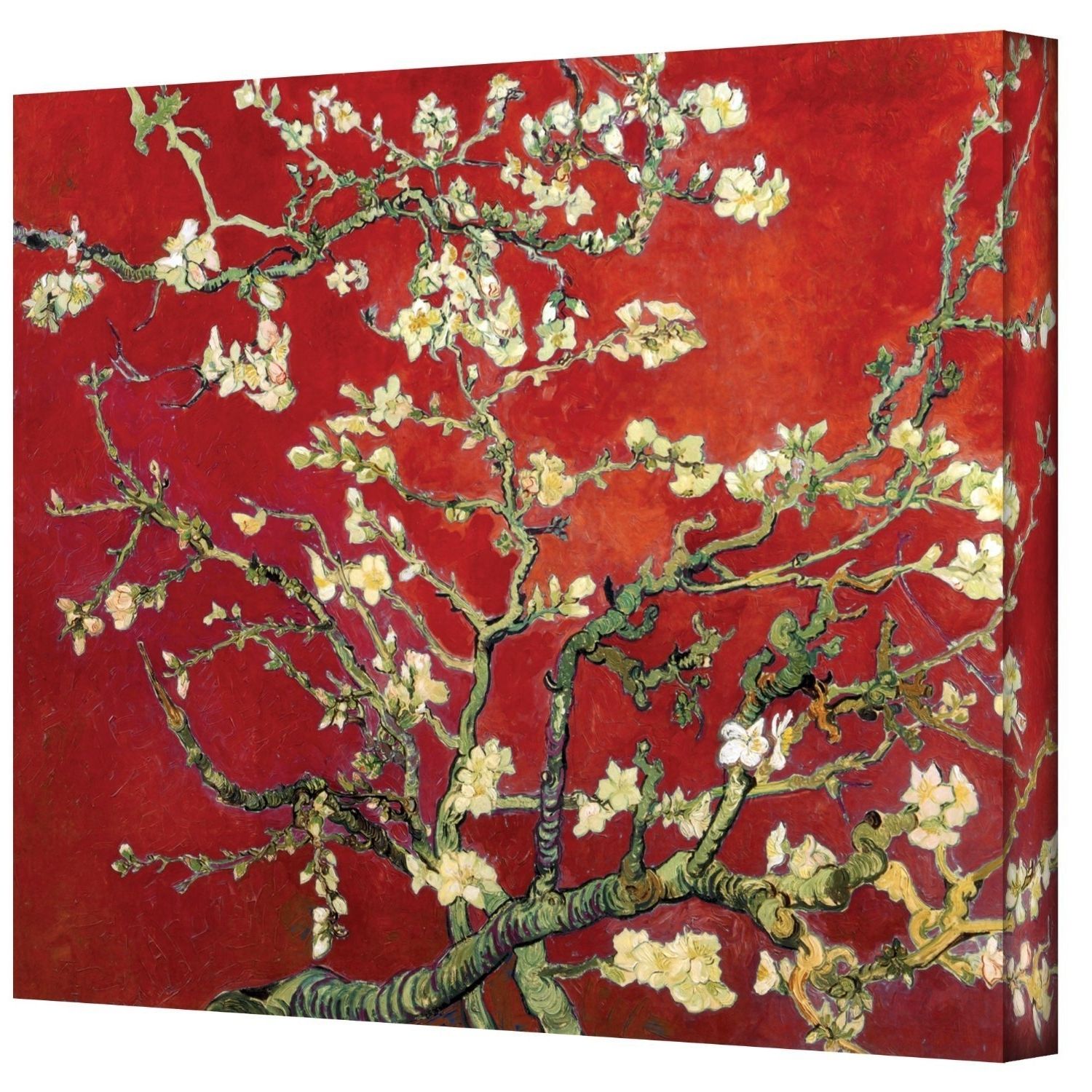 Almond Blossoms Vincent Van Gogh Wall Art Pertaining To Favorite Amazon: Art Walls Interpretation In Red Blossoming Almond Tree (View 3 of 15)