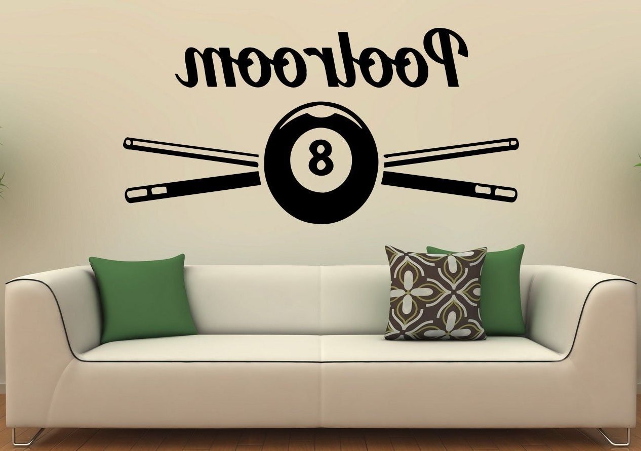 Amazon: Billiard Balls Wall Decal Stickers, Pool Room, Game Inside Well Known Wall Art For Game Room (View 11 of 15)