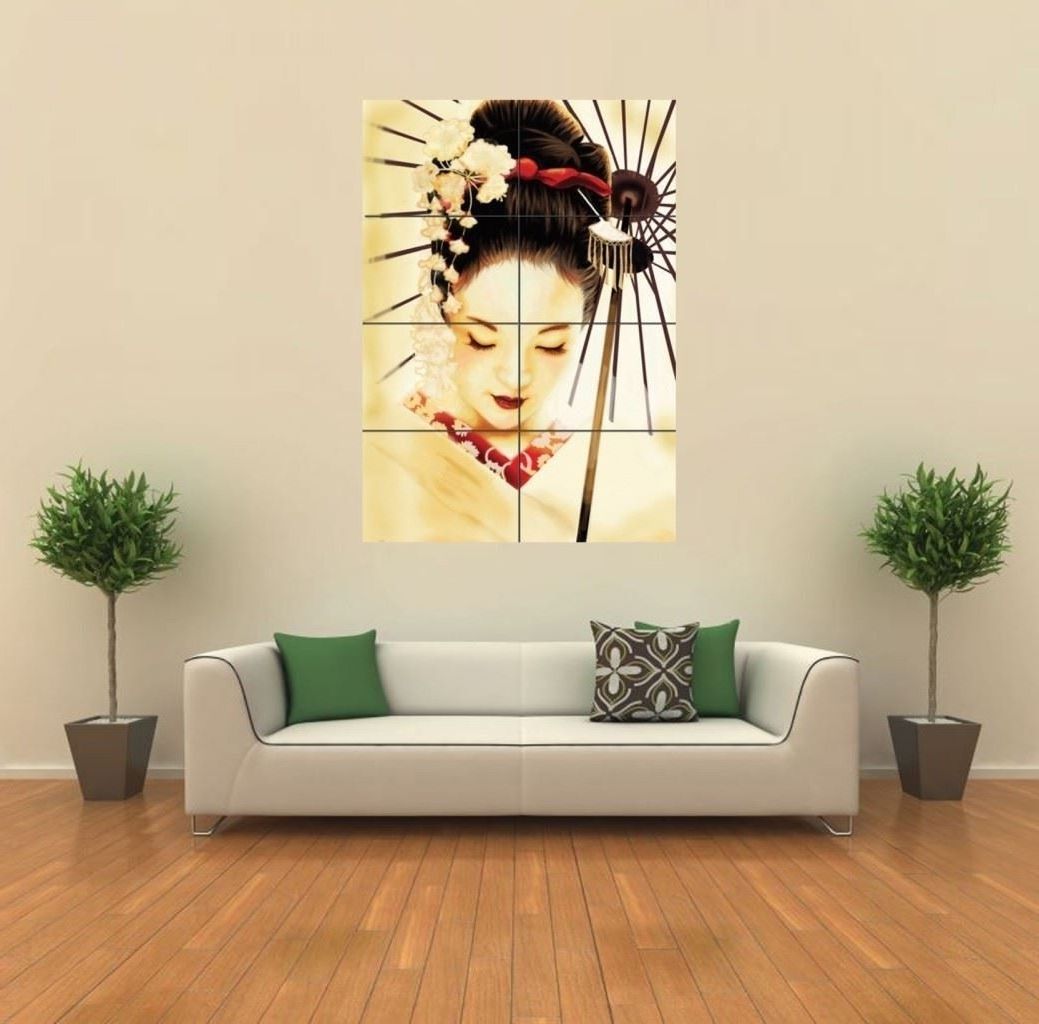Amazon: Geisha Japanese New Giant Wall Art Print Poster G347 Regarding Widely Used Asian Themed Wall Art (View 5 of 15)