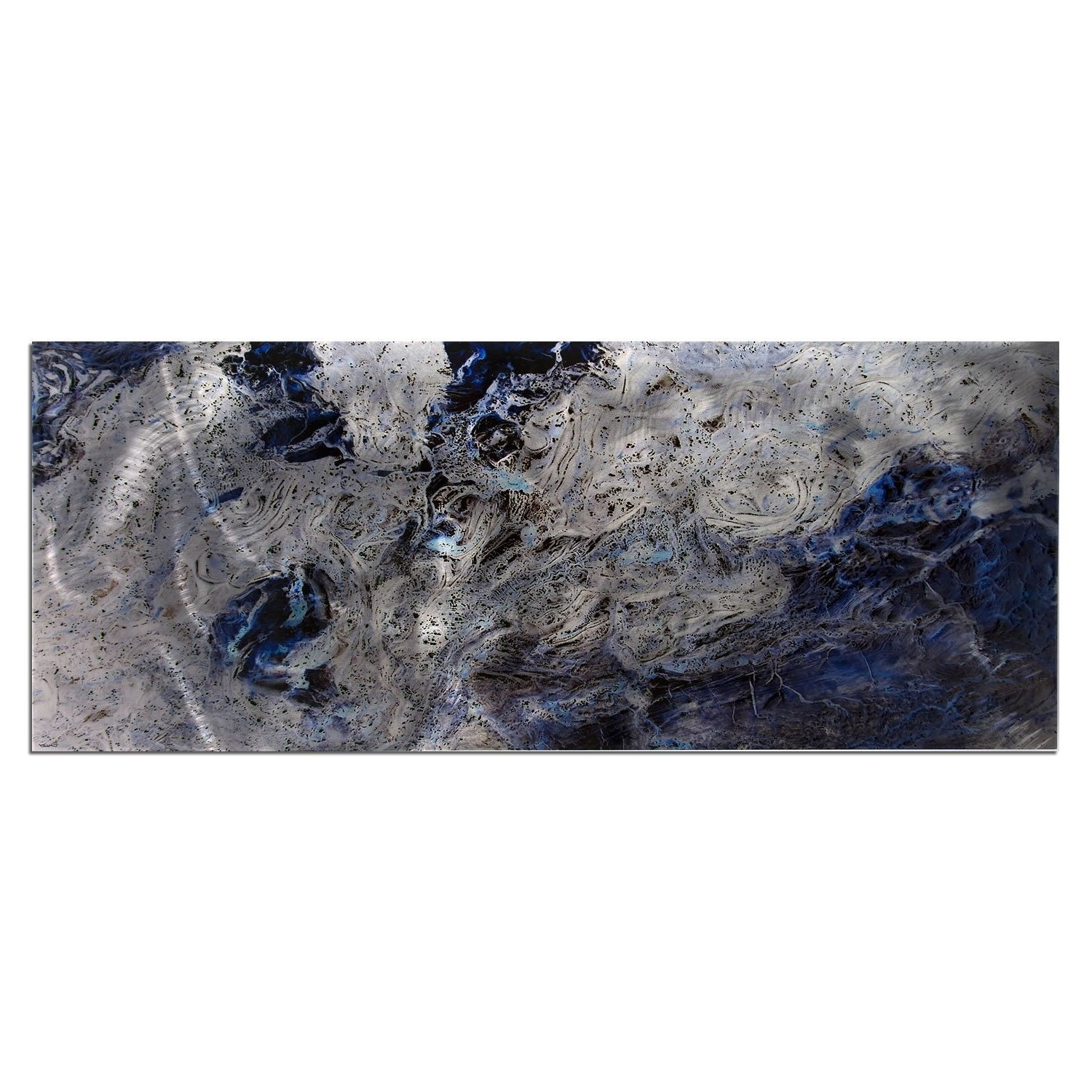 Amazon: Metal Art Studio 'storm Color' Abstract Metal Art Within Well Known Blue And Silver Wall Art (View 14 of 15)