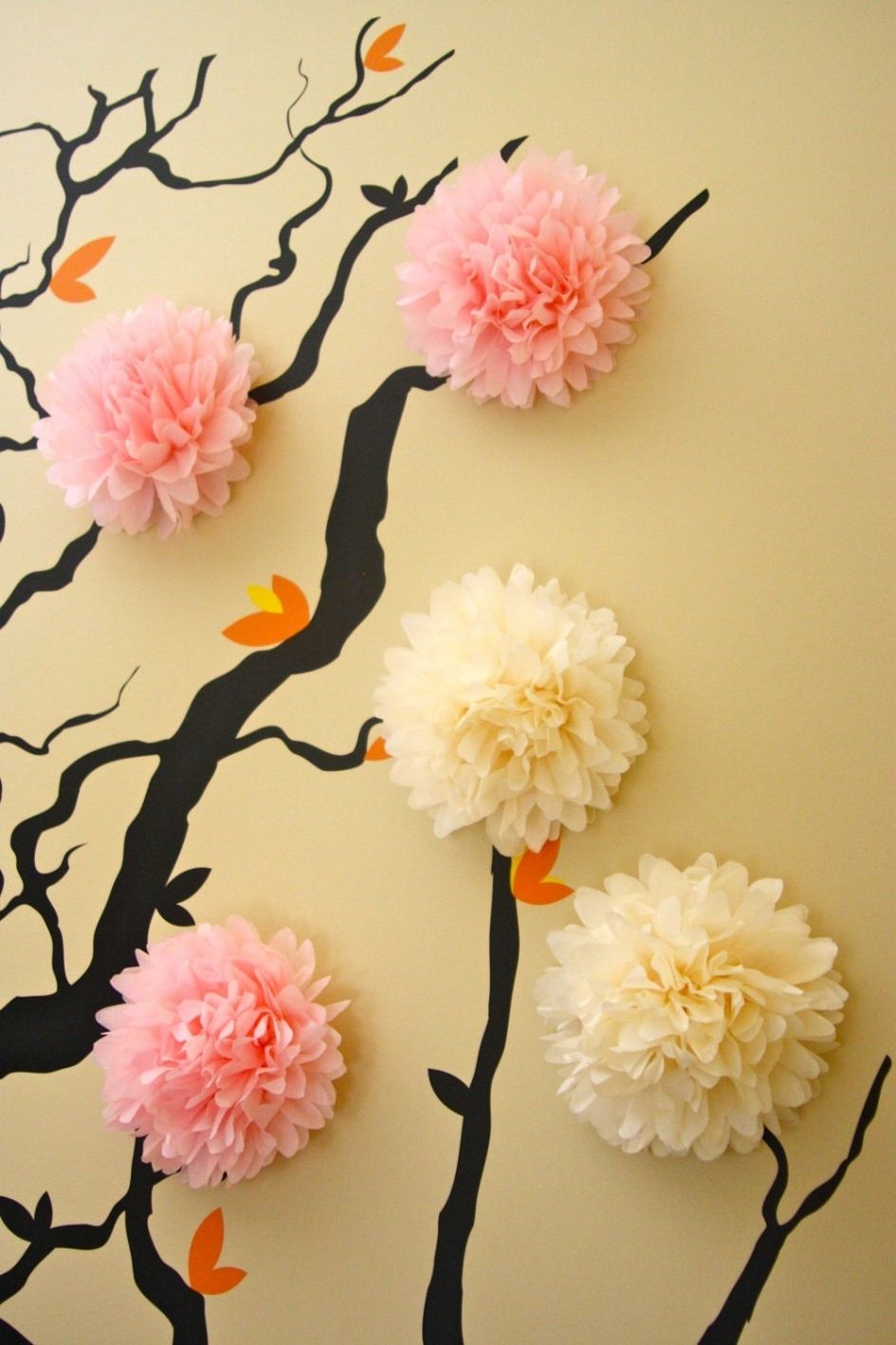 Apartment, Cool Flower Cherry Blossom 3d Wall Mural Baby Nursery With Regard To Fashionable Baby Nursery 3d Wall Art (View 4 of 15)