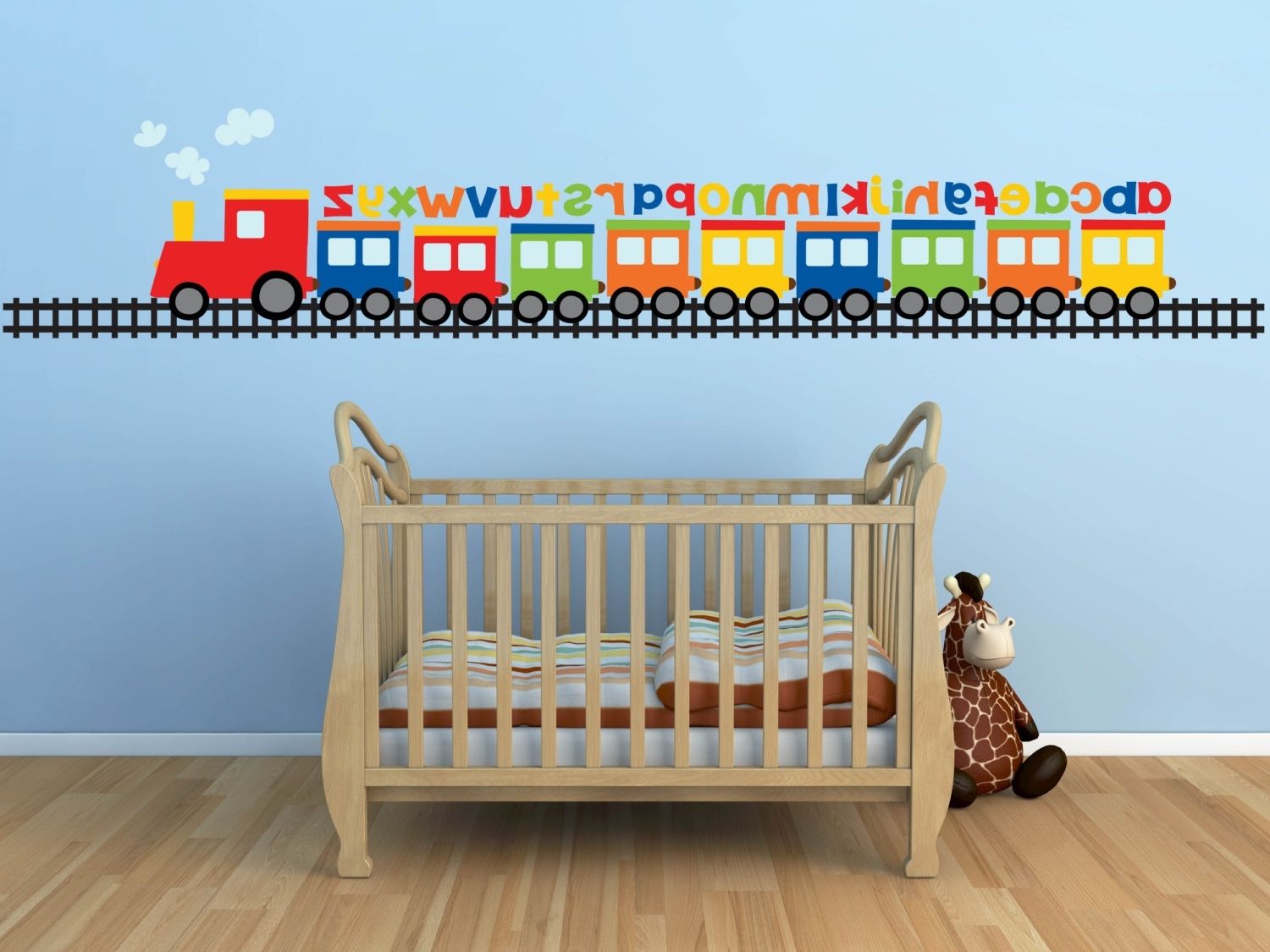 Baby Nursery Baby Boy Wall Decals For Nursery Train Wall Sticker For 2017 Wall Art Deco Decals (View 13 of 15)