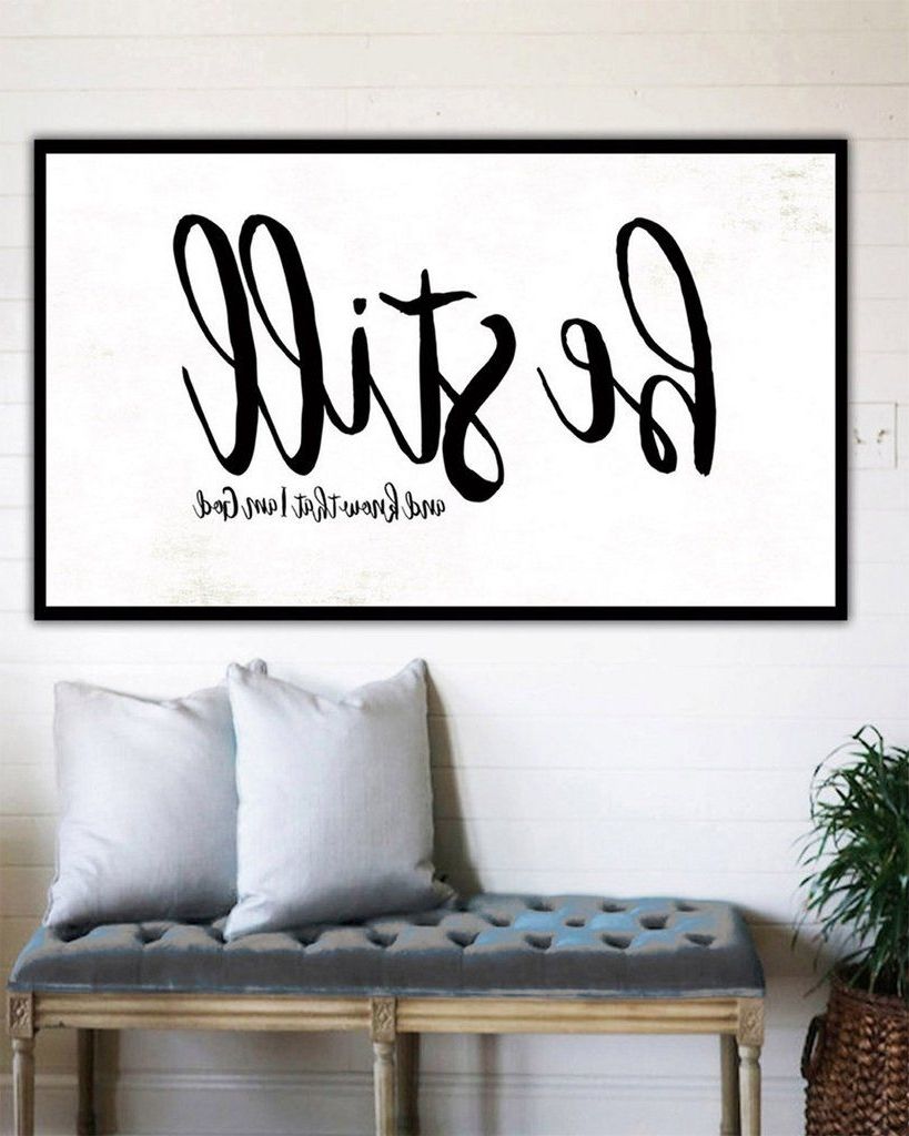Be Still And Know – Fixer Upper Style Sign Wall Art Canvas With Regard To Favorite Be Still And Know That I Am God Wall Art (View 5 of 15)