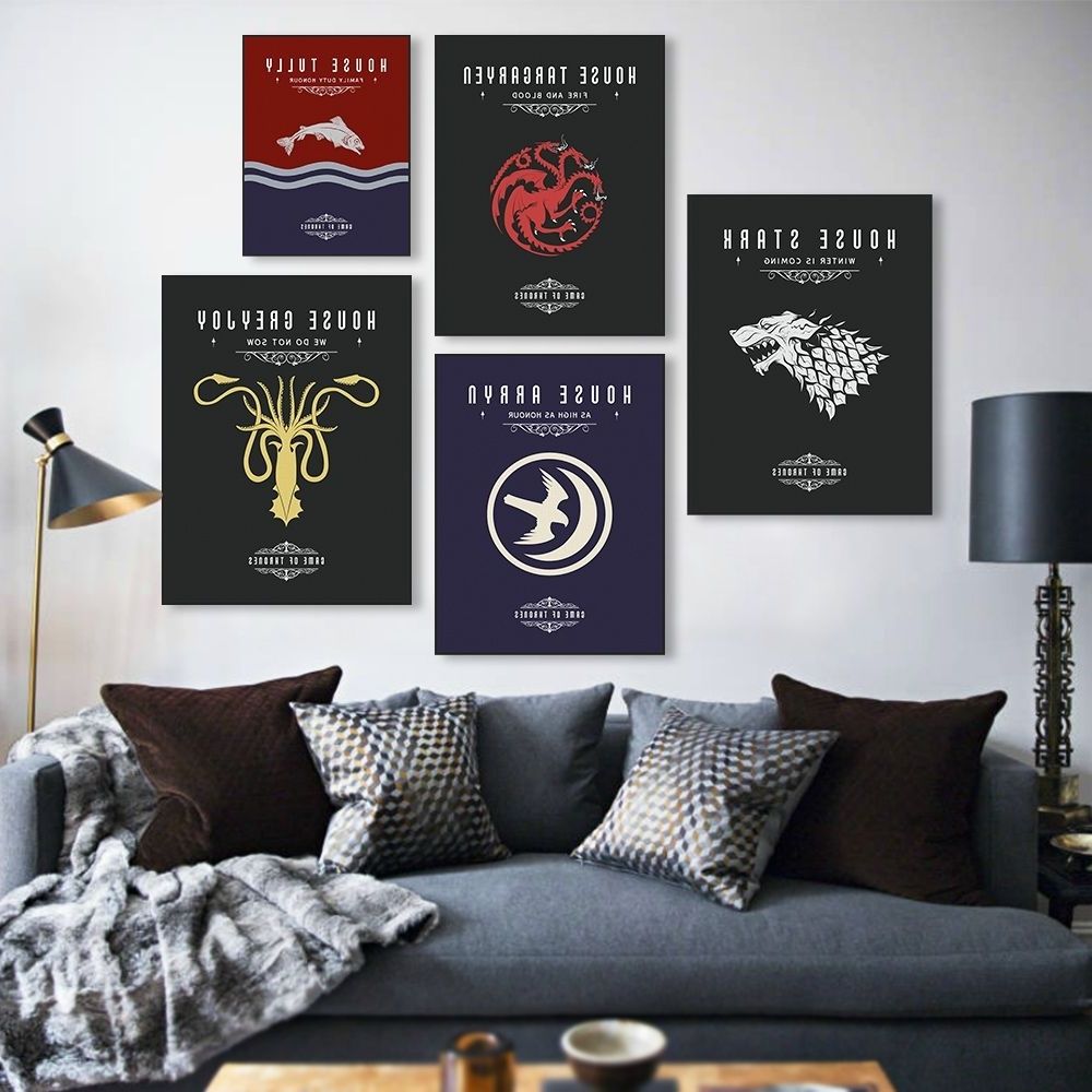 Best And Newest Aliexpress : Buy Game Of Thrones A4 Movie Tv Poster Vintage Inside Wall Art For Game Room (View 6 of 15)