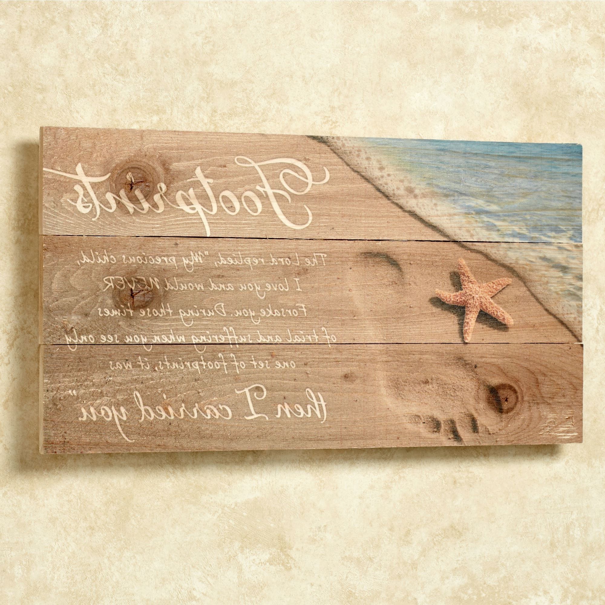 Best And Newest Footprints In The Sand Wall Art With Regard To Footprints In The Sand Wall Art Plaque (View 1 of 15)