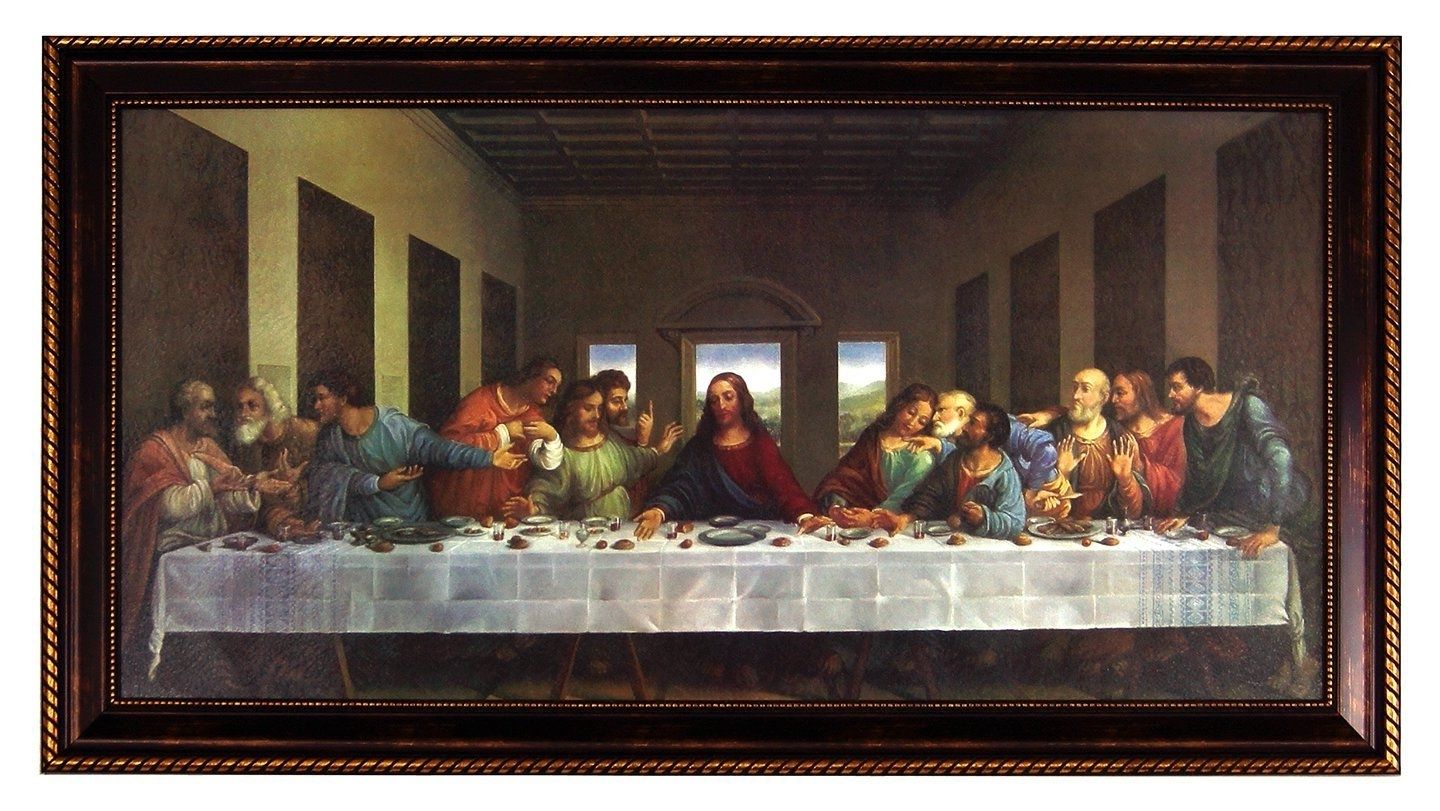 Best And Newest Last Supper Wall Art With Regard To Amazon: Last Supper, Jesus Christ Religious 18"x36" Framed (View 5 of 15)