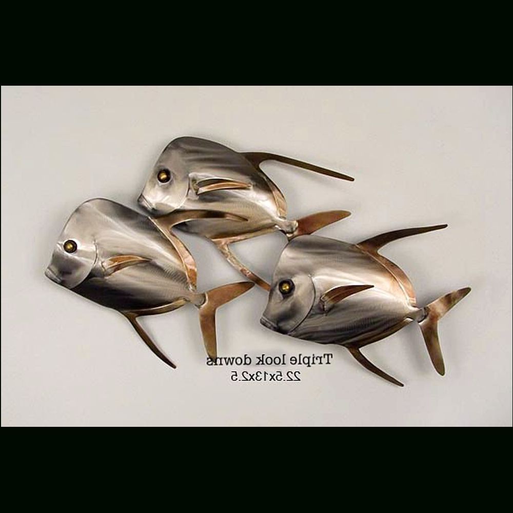 Best And Newest Triple Lookdown Fish 3d Wall Art – Island Art Stone Harbor Within Fish 3d Wall Art (Photo 5 of 15)