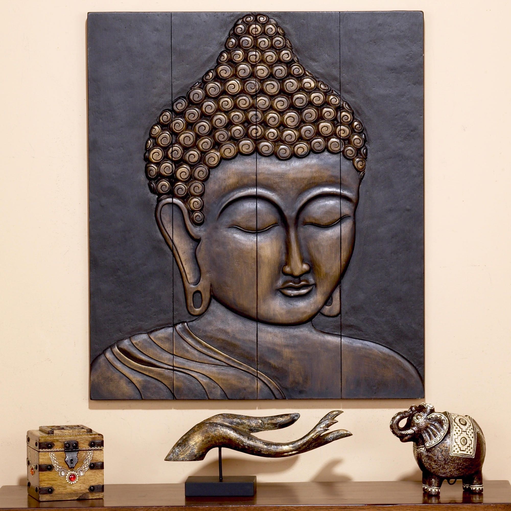 Buddha Wood Wall Art Throughout Recent Art For Wall Space Between Windows Over Couch – Love This Buddha (View 9 of 15)