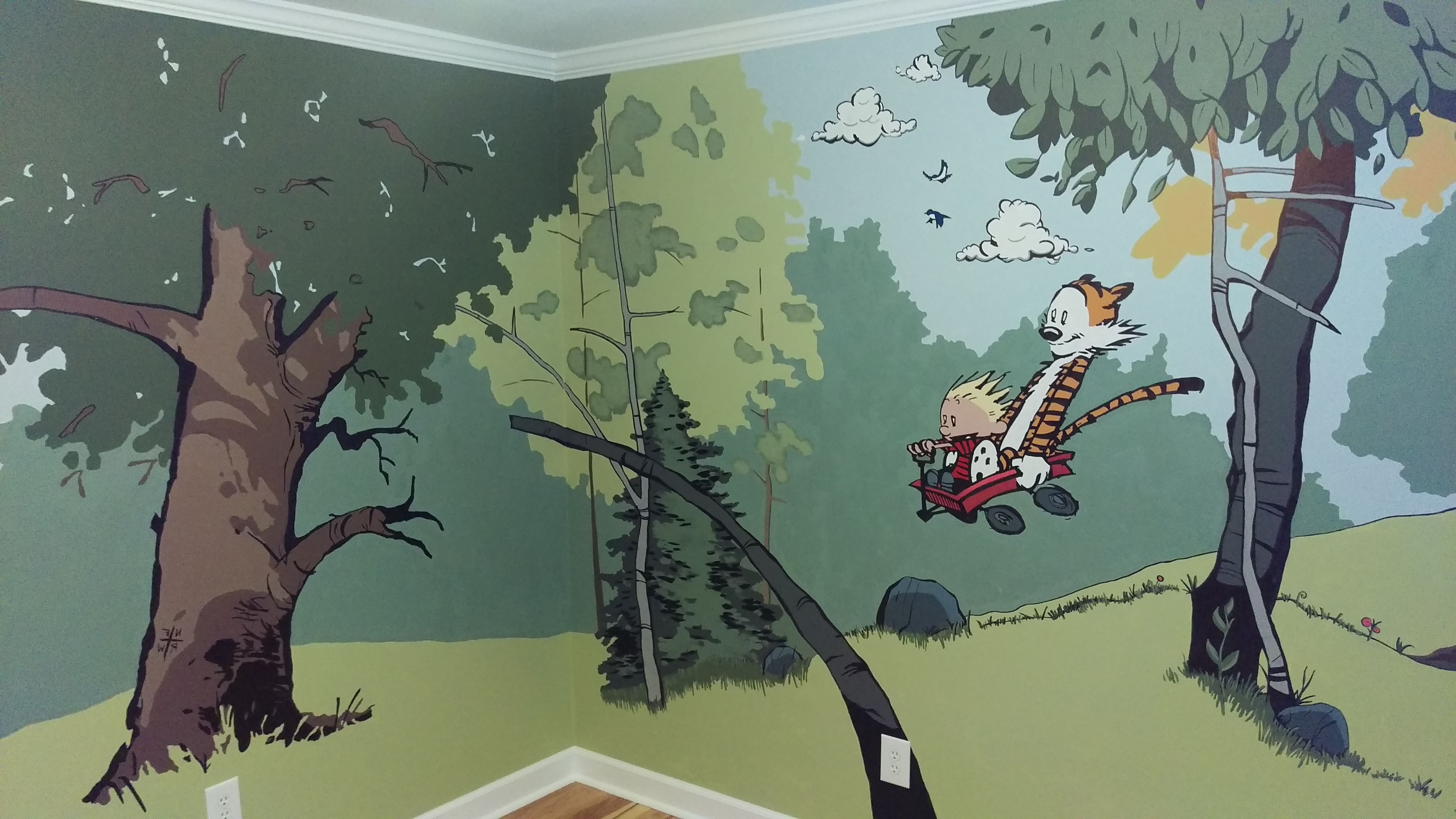 Calvin And Hobbes Wall Art Inside Widely Used I Tried My Hand At A Calvin And Hobbes Themed Nursery (View 10 of 15)
