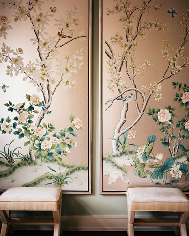 Chinoiserie Wall Art For Well Liked Hand Painted & Chinoiserie Wall Panels :: This Is Glamorous (View 1 of 15)