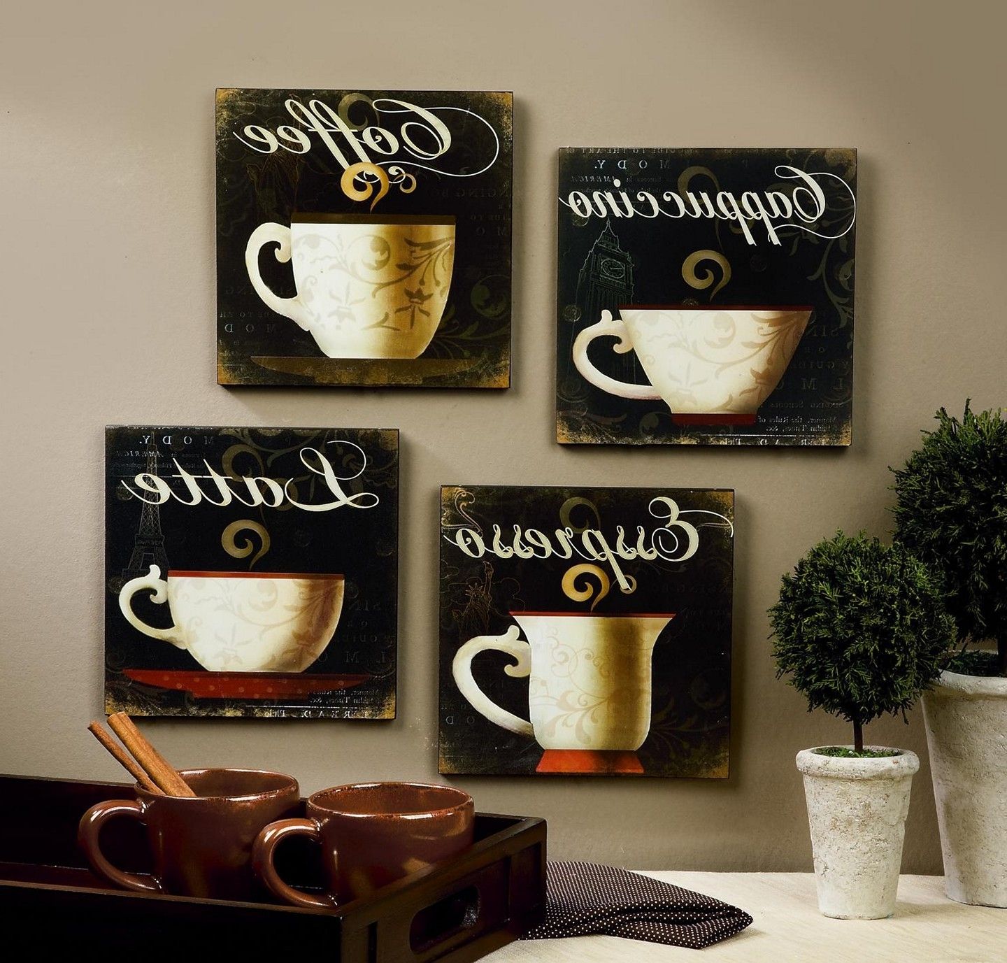 Coffee Bistro Wall Art For Trendy Erstaunlich Coffee Themed Kitchen Accessories Theme Sets Bistro (View 15 of 15)