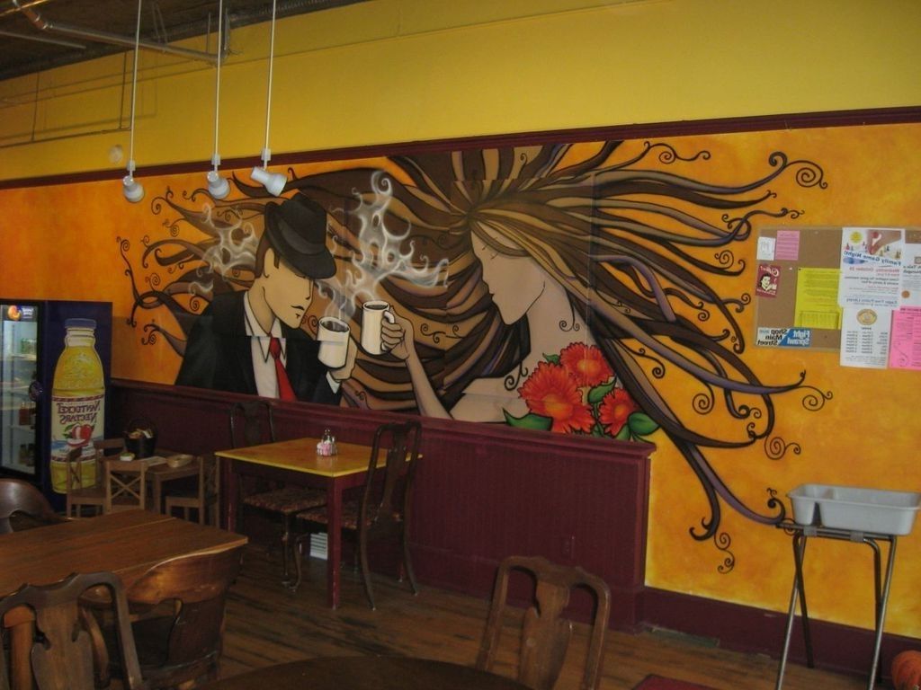 Coffee Shop Airbrush Mural (time Lapse Video): 4 Steps (with Pictures) Regarding Popular Airbrush Wall Art (View 15 of 15)