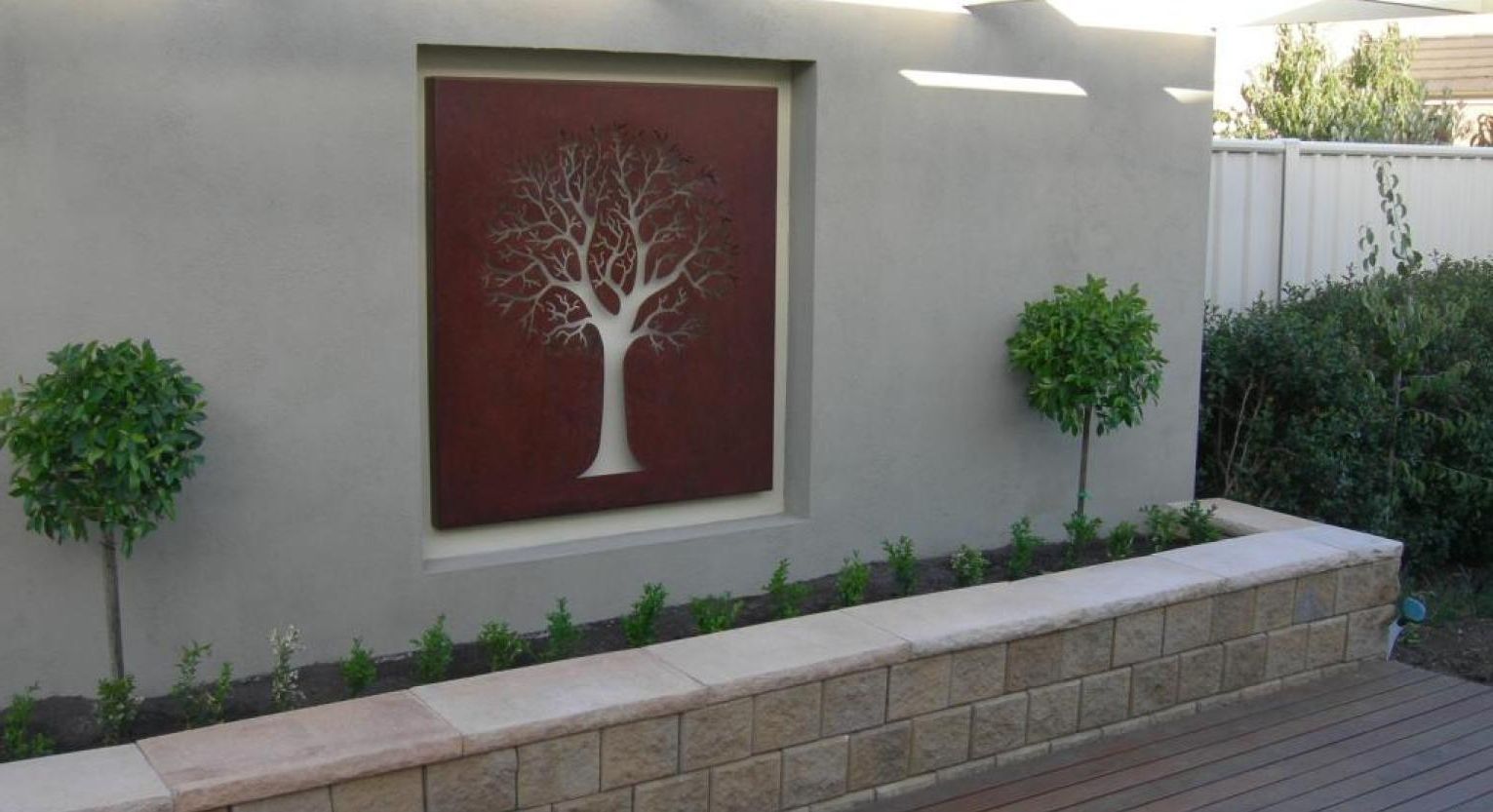 Contemporary Outdoor Wall Art With Regard To Widely Used Ornament : Outdoor Wall Art For Beautiful Yet Attractive Exterior (View 11 of 15)