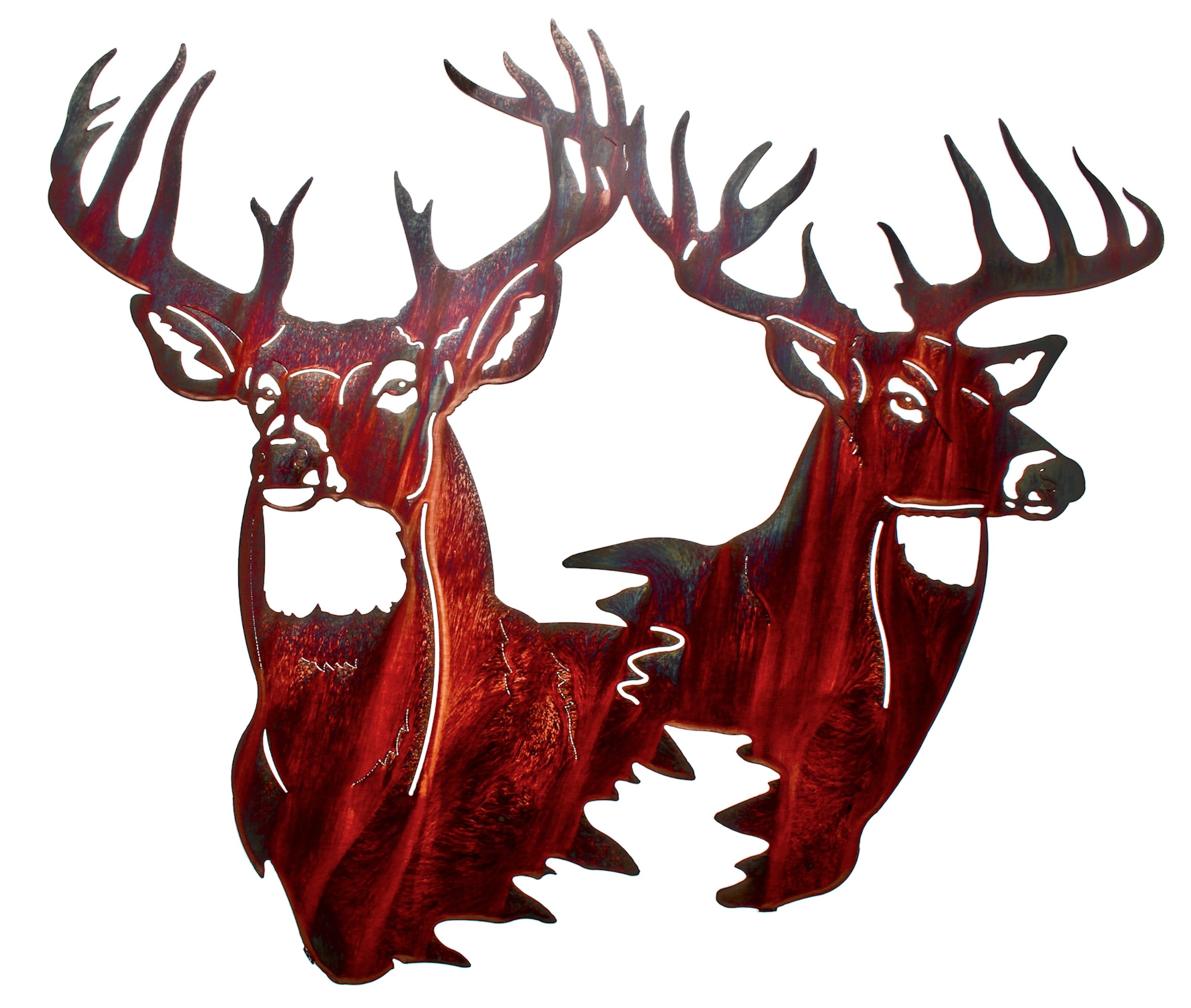 Deer Wall Art, Deer Wall Hangings, Metal Wall Sculptures Pertaining To Current Lazart Metal Art (View 9 of 15)