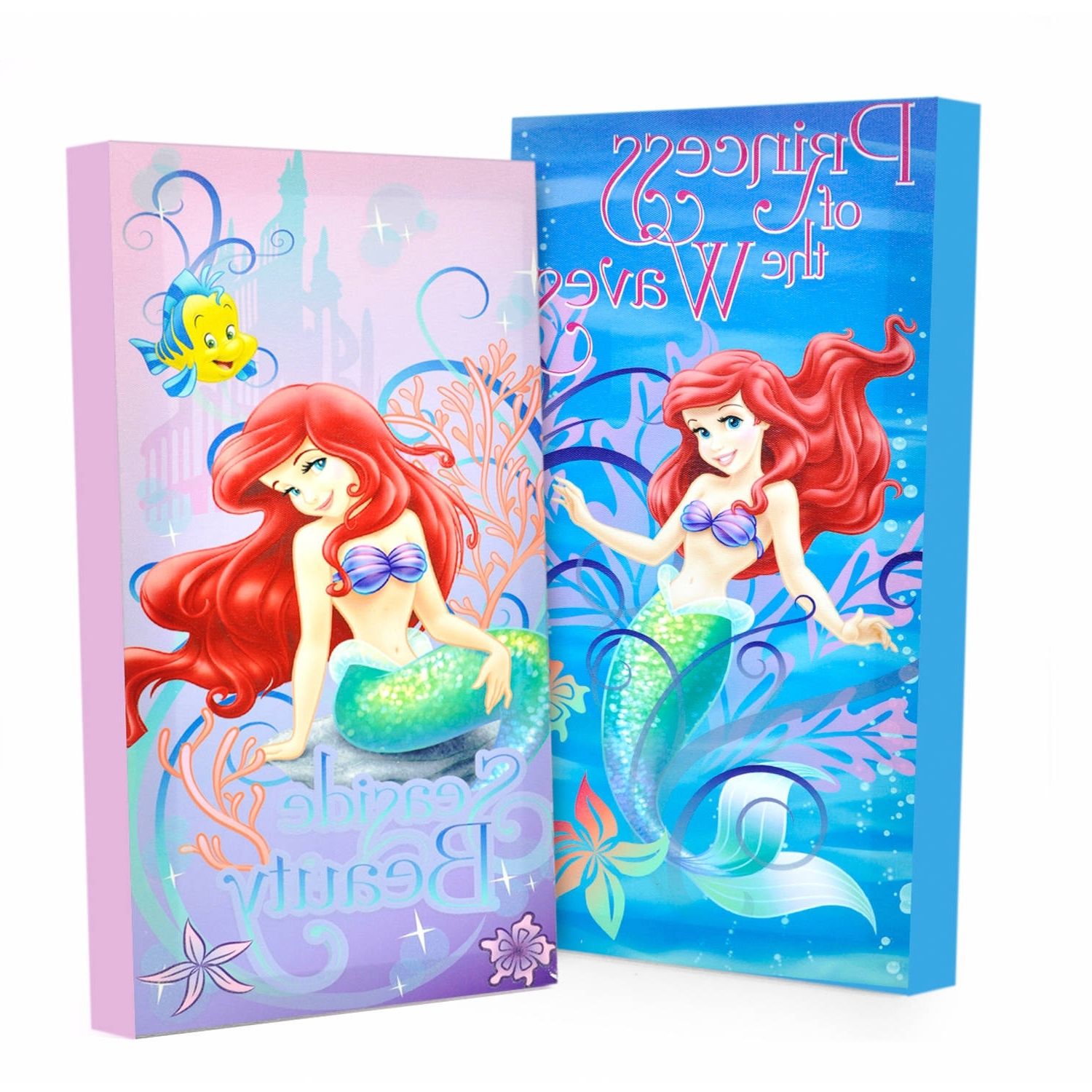 Disney Ariel 2 Pack Canvas Wall Art – Walmart With Well Known Disney Canvas Wall Art (View 15 of 15)