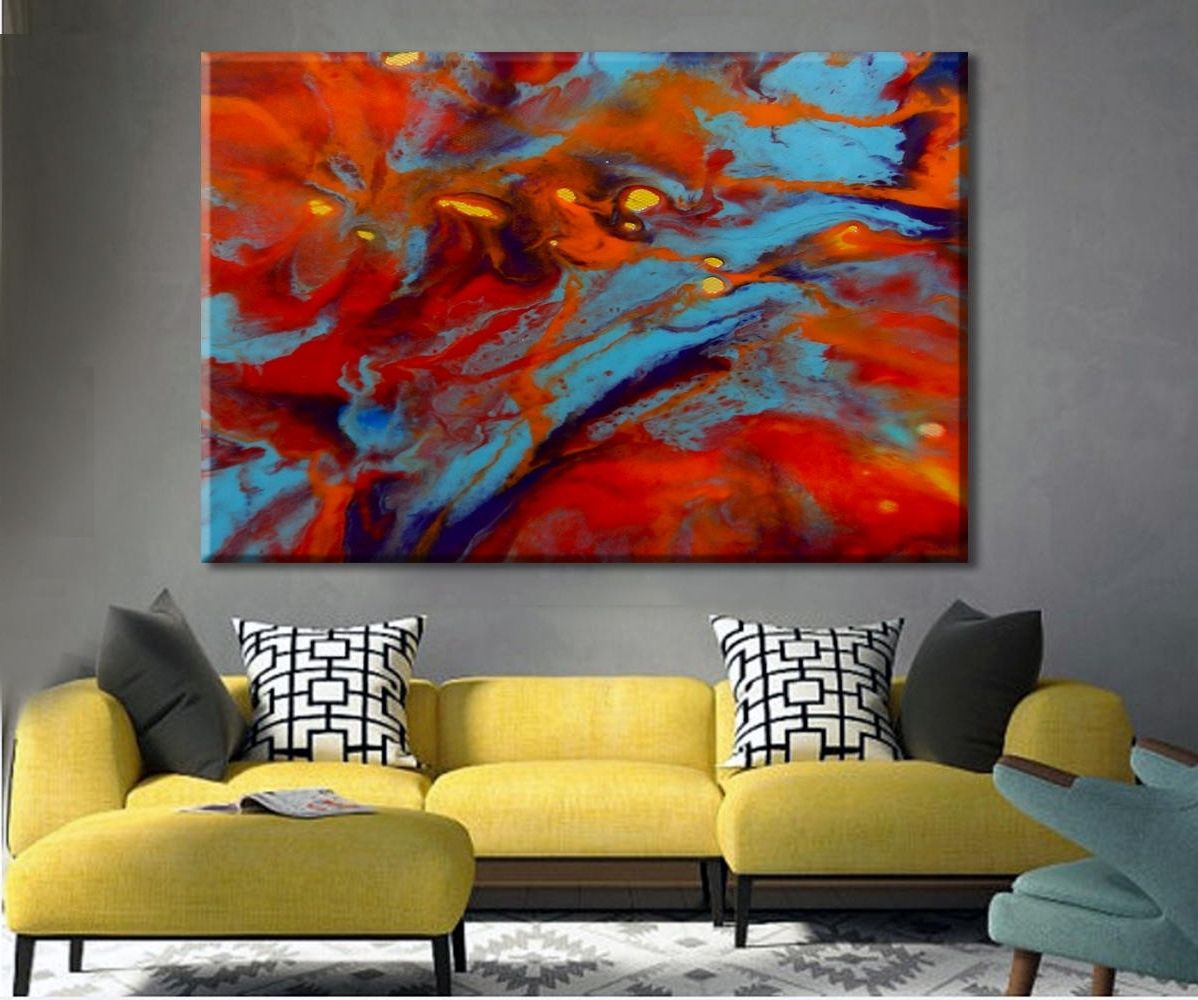 Extra Large Canvas Abstract Wall Art With Regard To Well Known Oversize Art Print, Colorful Art, Large Canvas Print, Abstract (View 4 of 15)