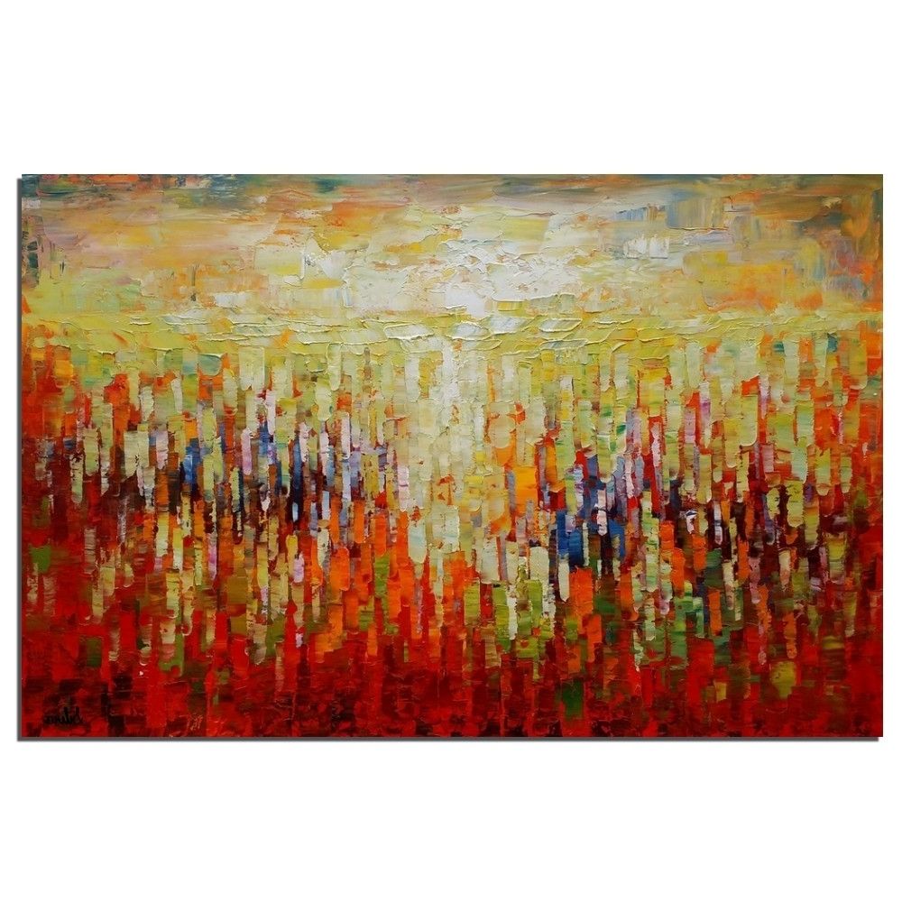 Famous Abstract Canvas Art, Oil Painting, Large Painting, Kitchen Wall Intended For Big Abstract Wall Art (View 13 of 15)