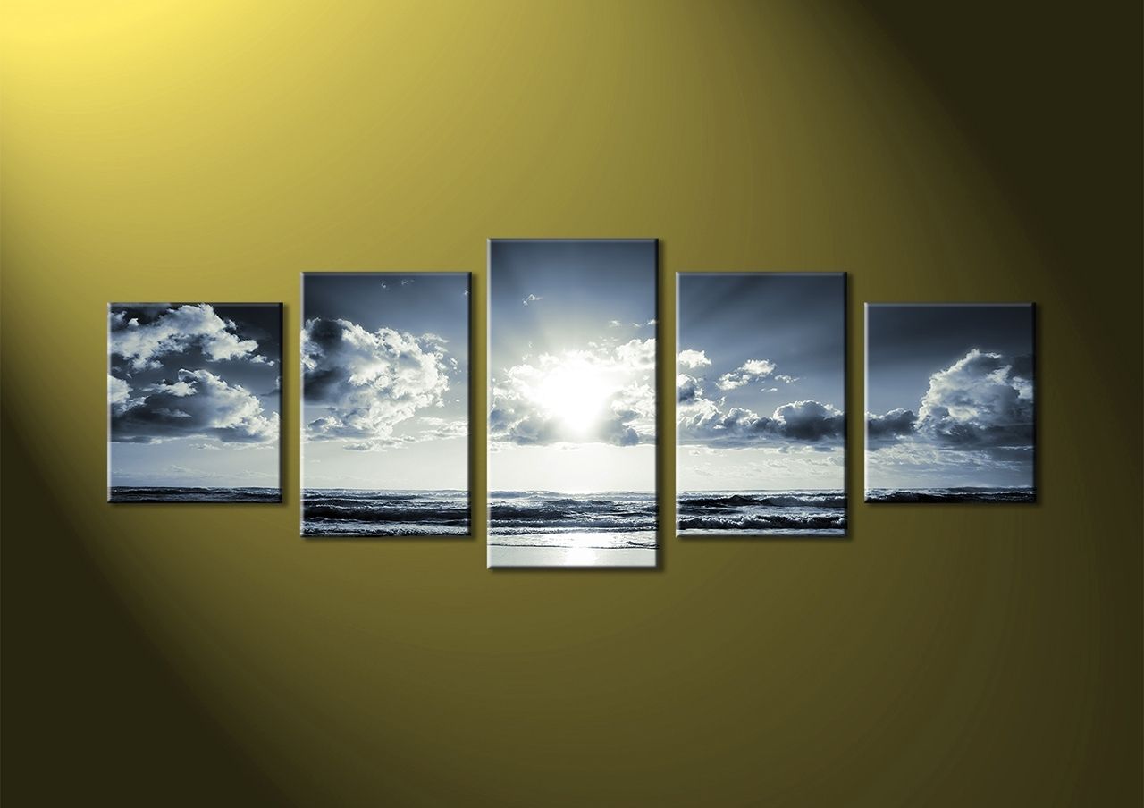 Fancy Design Multiple Piece Wall Art Plus 5 Black And White Ocean Pertaining To Most Recent Wall Art Multiple Pieces (View 11 of 15)