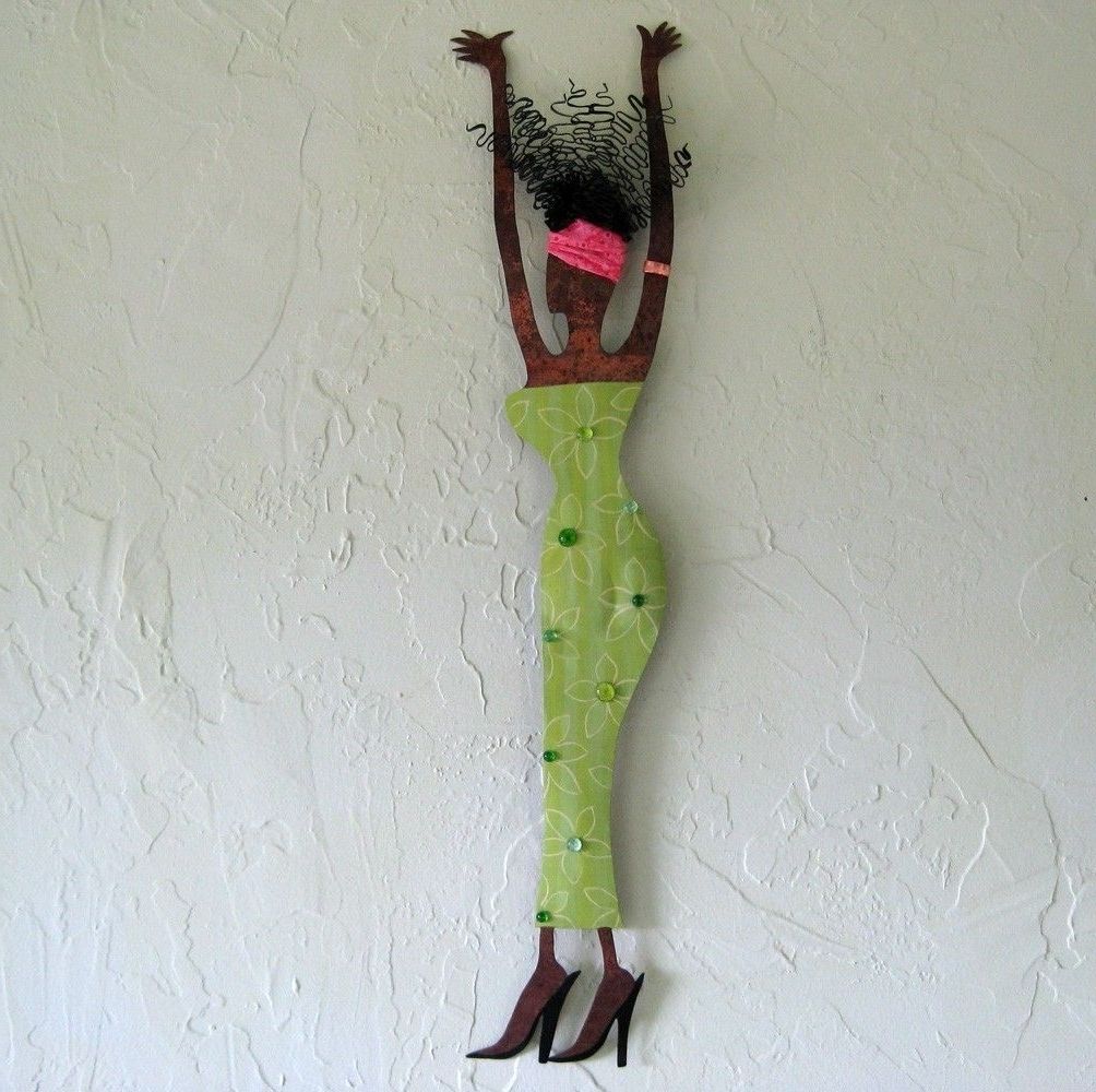 Fashionable Custom Made Handmade Upcycled Metal Exotic African Lady Wall Art Inside Exotic Wall Art (View 9 of 15)