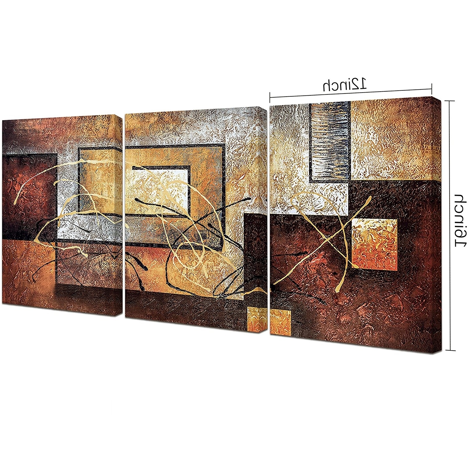 Fashionable India Abstract Metal Wall Art With Amazon: Phoenix Decor Abstract Canvas Wall Art Paintings On (View 10 of 15)