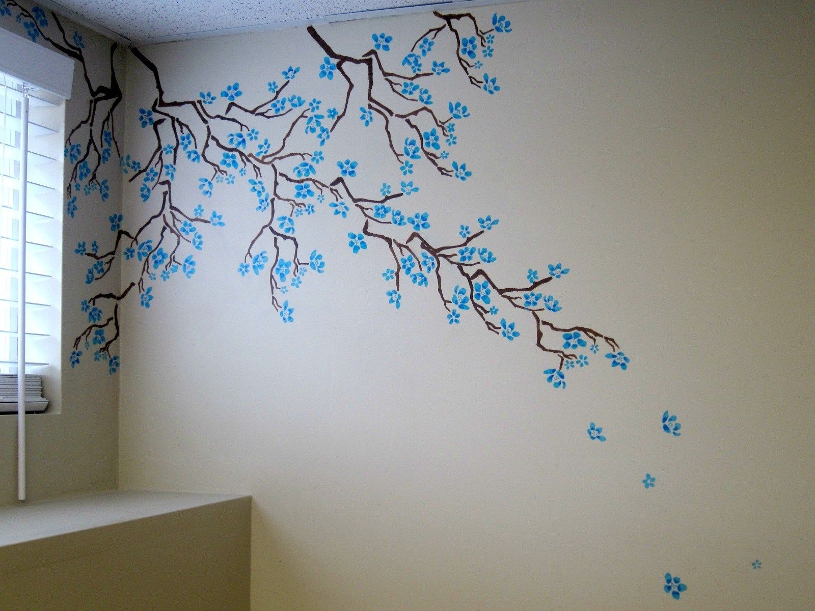 Fashionable Stencil Wall Art In Cherry Blossom Stencil Wall Art – Marjolaine Walker (View 5 of 15)