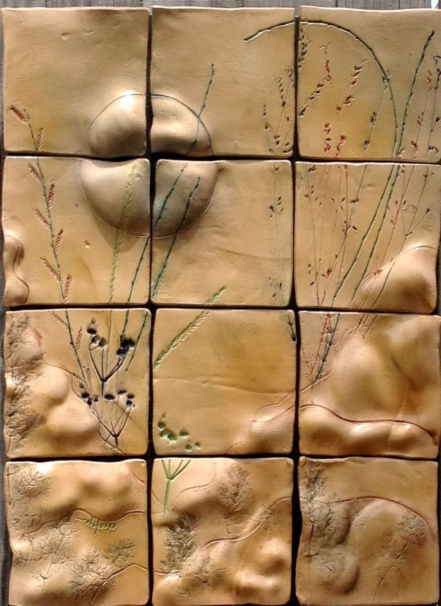 Fashionable Thru The Golden Valley: Ceramic Tile Wall Art, Original Ceramic With Regard To Ceramic Tile Wall Art (View 3 of 15)