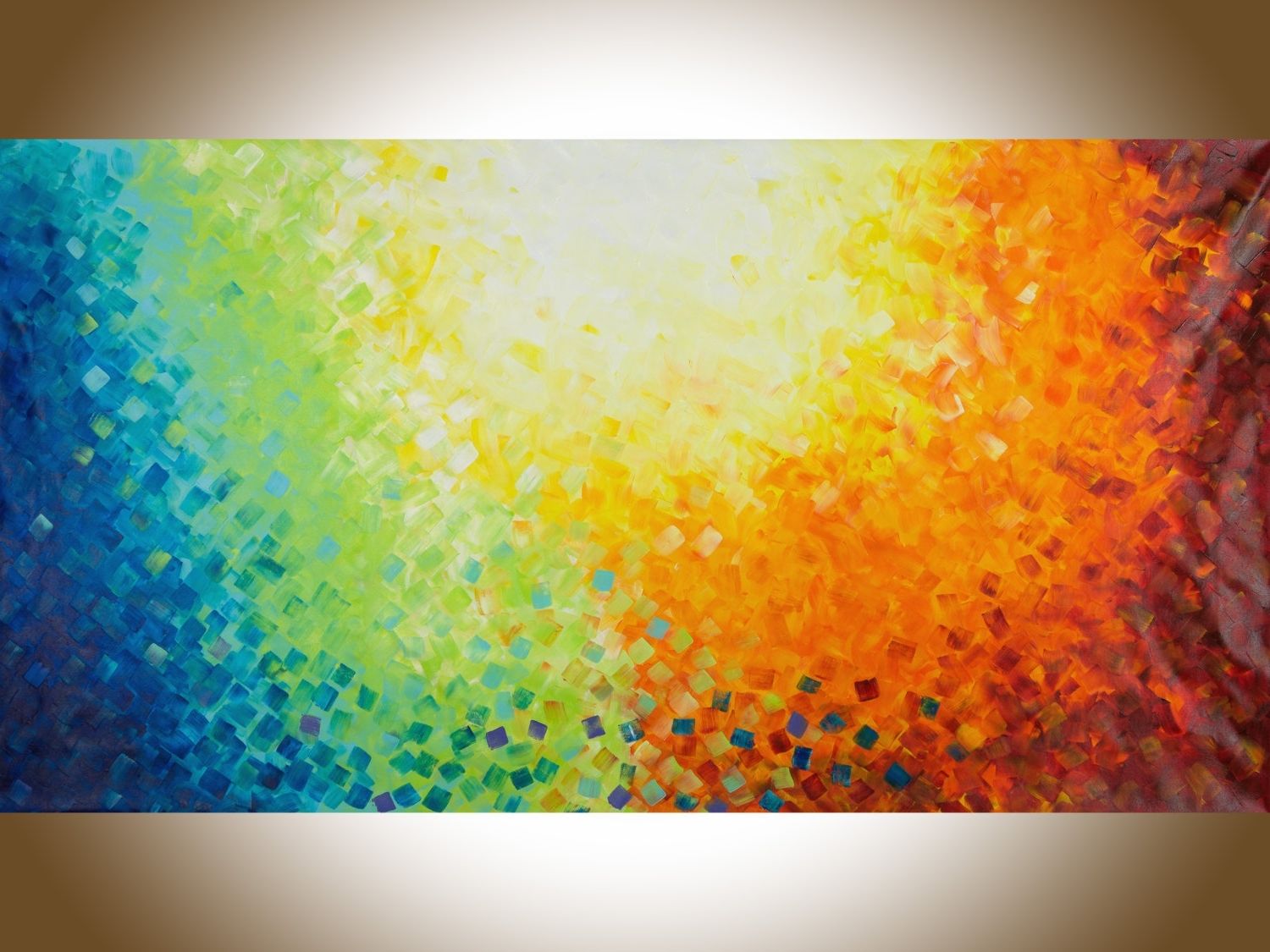 Fashionable Wall Art 60"colourful Abstract Art Red Yellow Orange Blue Green For Blue Green Abstract Wall Art (View 9 of 15)