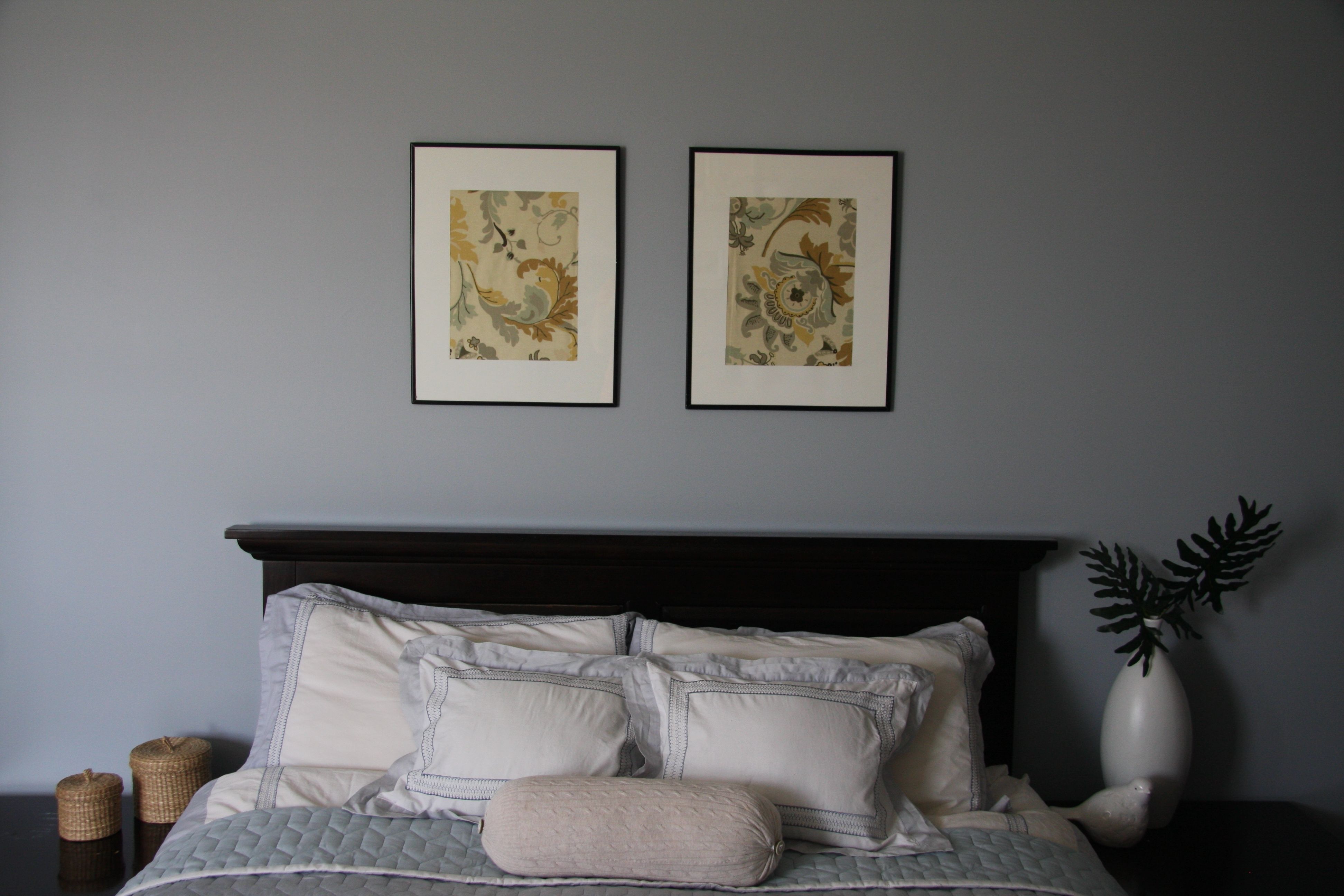 Favorite Bedroom: Bedroom With Gray Palette And Double Framed Floral In Bedroom Framed Wall Art (View 5 of 15)