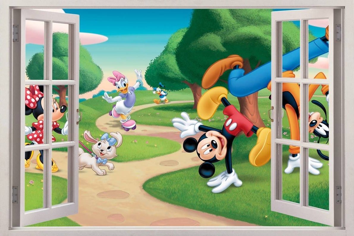 Favorite Mickey Mouse Clubhouse Wallpaper Mural ✓ Best Hd Wallpaper Within Mickey Mouse Clubhouse Wall Art (View 14 of 15)