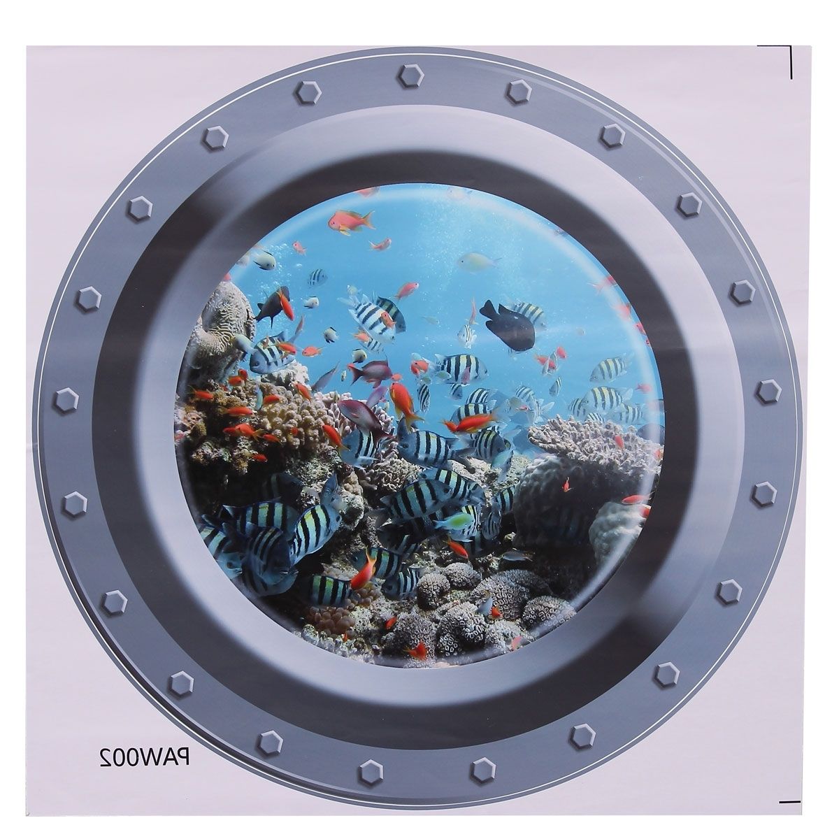 Fish/ship 3d Ocean View Porthole Wall Stickers Decal Sea Cruise Throughout Well Liked Fish 3d Wall Art (View 15 of 15)