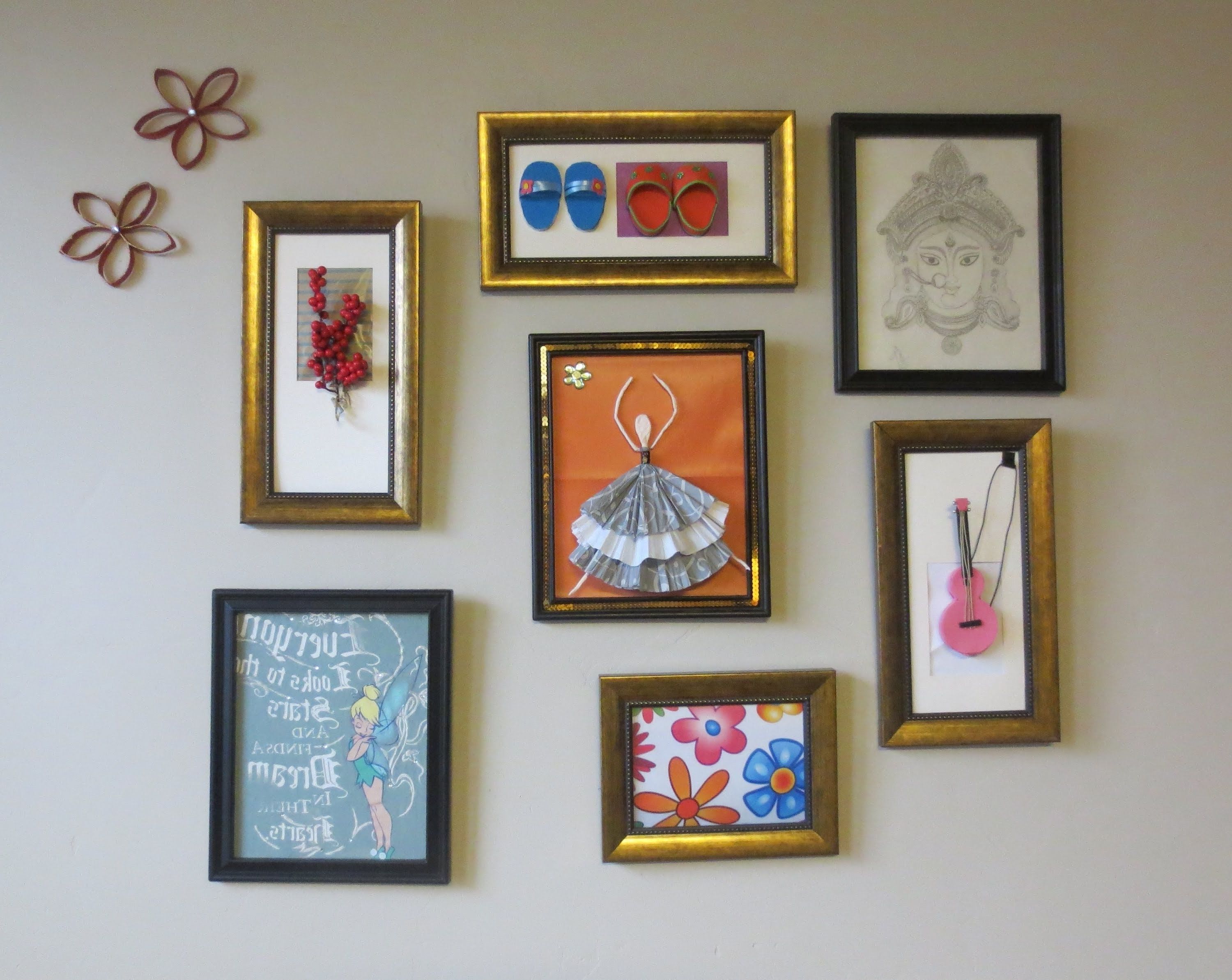 Framed 3d Wall Art In Fashionable Home Decor : Tshirt Graphic & 3d Wall Art Picture Frame Collage (View 1 of 15)