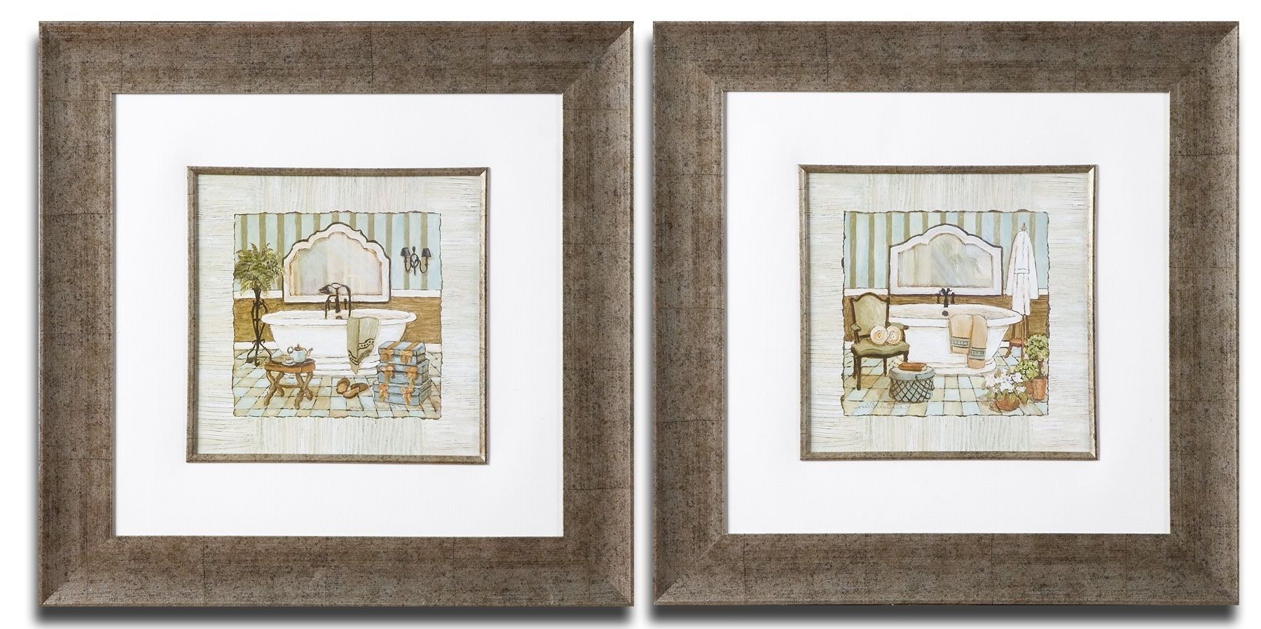 Framed Art For Bathroom, French Bathroom Prints Vintage Throughout Fashionable French Bathroom Wall Art (View 4 of 15)